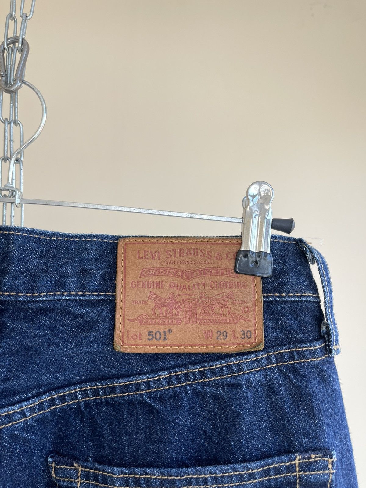 Levi's Premium 501 Straight Regular Fit 5 Pocket Denim Jeans 28x30 Size US 28 / EU 44 - 7 Thumbnail