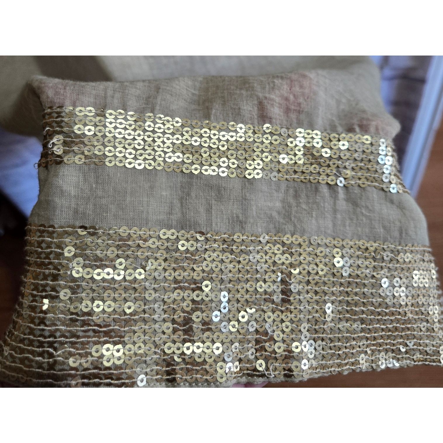 Other Dolma Tan Sequin Trim Beize Kaftan Boho One Size NWTS Size ONE SIZE - 2 Thumbnail