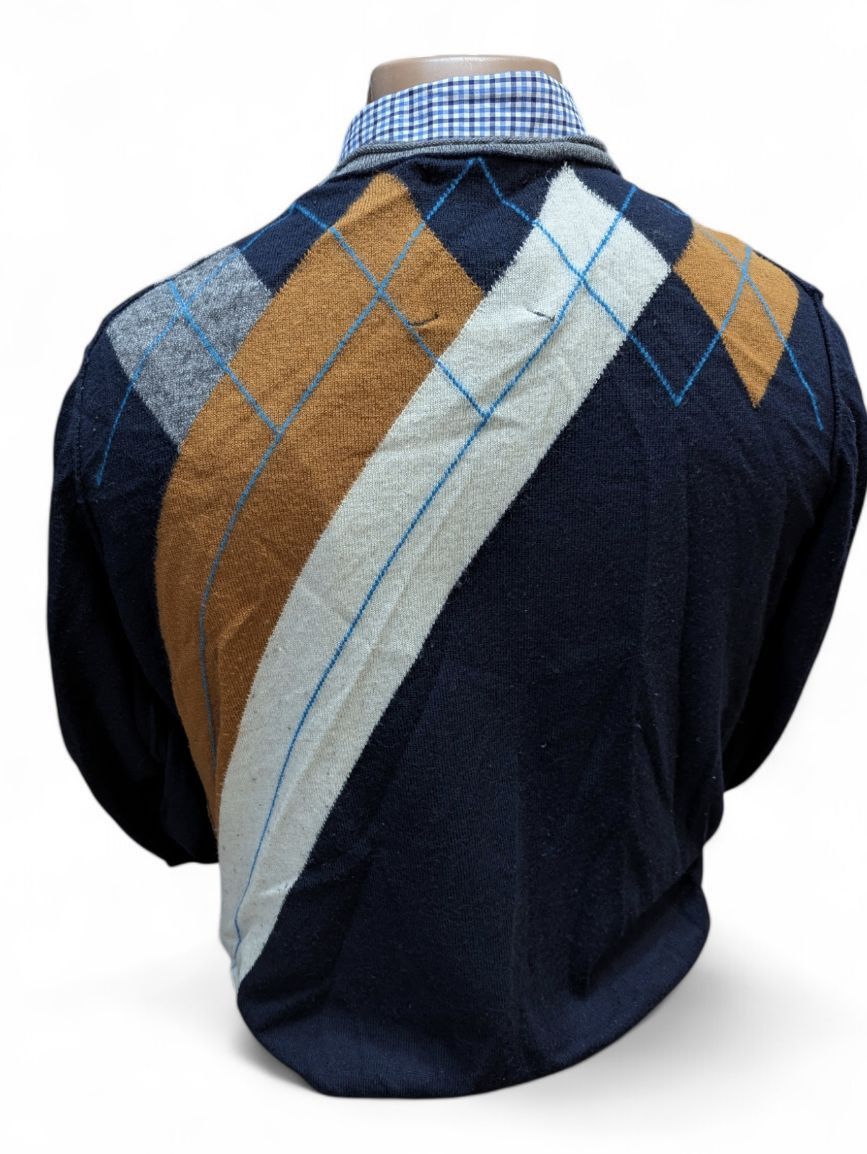 Diesel DIESEL Argyle Diamond Inside-Out Seams Cardigan Size US M / EU 48-50 / 2 - 2 Thumbnail