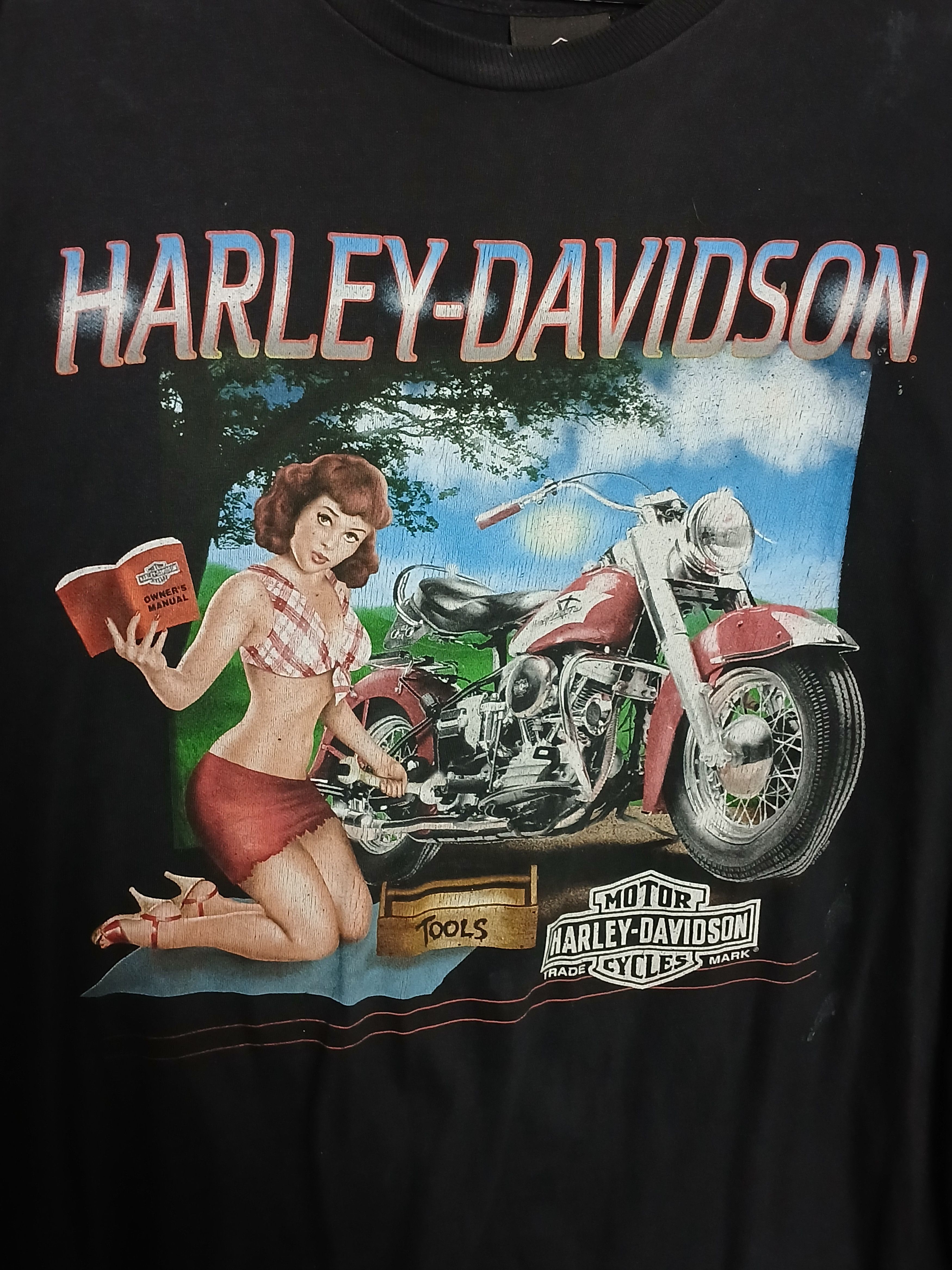 Harley Davidson × Vintage Vintage Harley Davidson Racing Moto T-Shirt Size US M / EU 48-50 / 2 - 3 Thumbnail