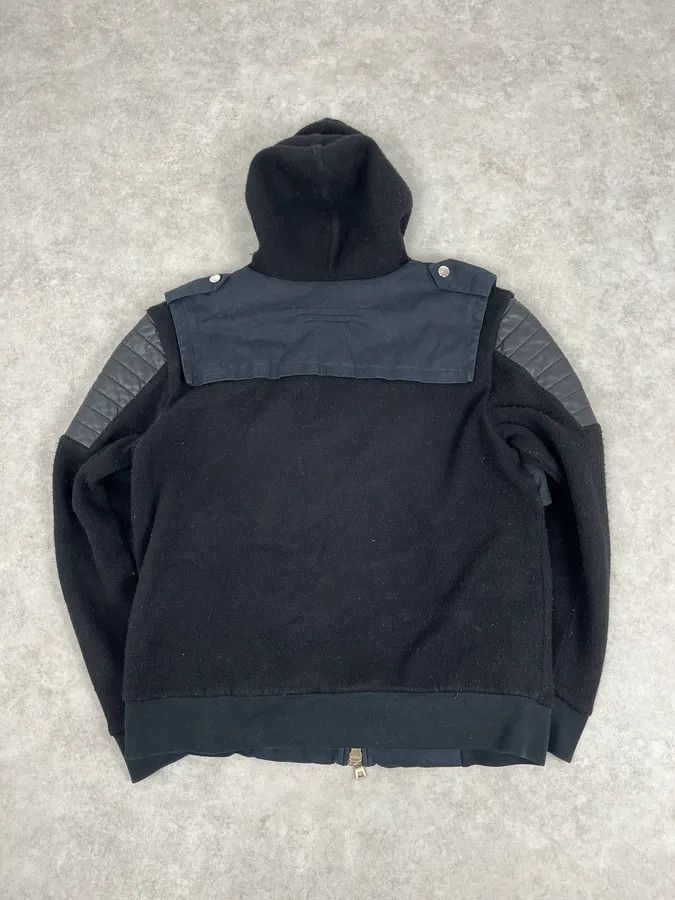 Balmain 2010s Balmain Hooded Hybrid Patchwork Zip Jacket Size S / US 4 / IT 40 - 6 Thumbnail
