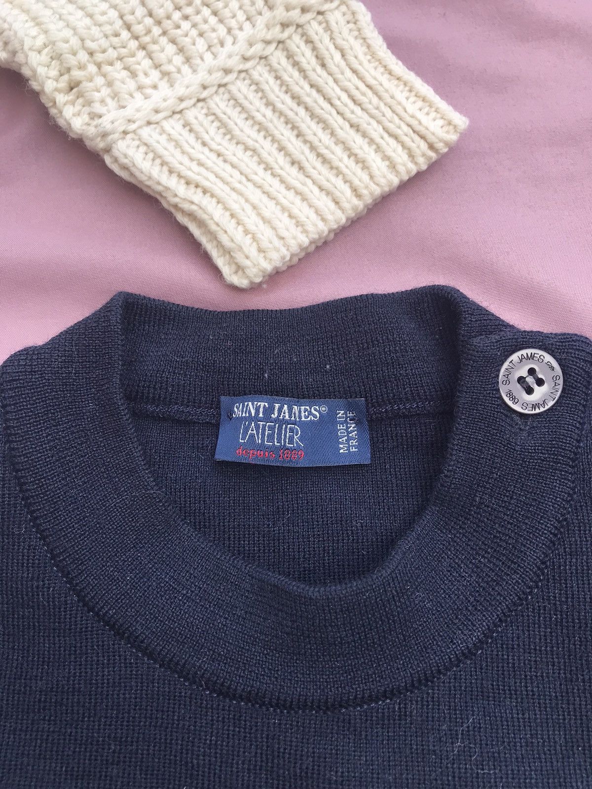 Saint James SAINT JAMES MADE IN FRANCE PURE WOOL two tone crewneck jumpe Size US M / EU 48-50 / 2 - 1 Thumbnail