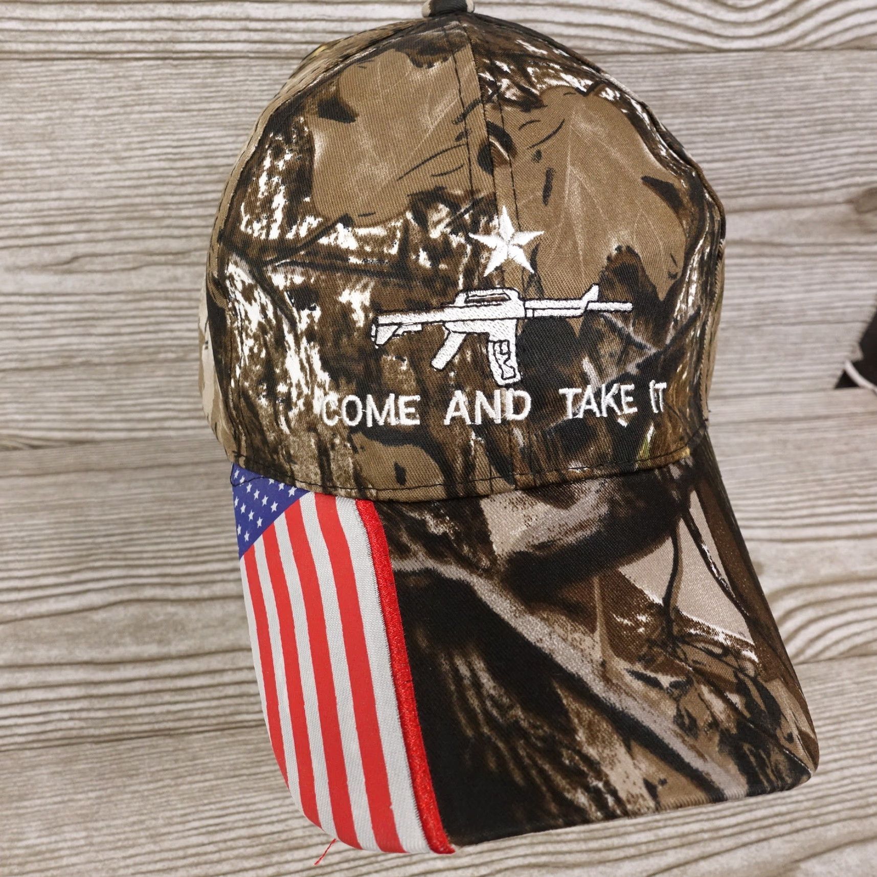 Vintage VINTAGE Patriotic American Flag Camo Baseball Hat Cap Men One Size Outdoor 2nd Amendment Size ONE SIZE - 3 Thumbnail