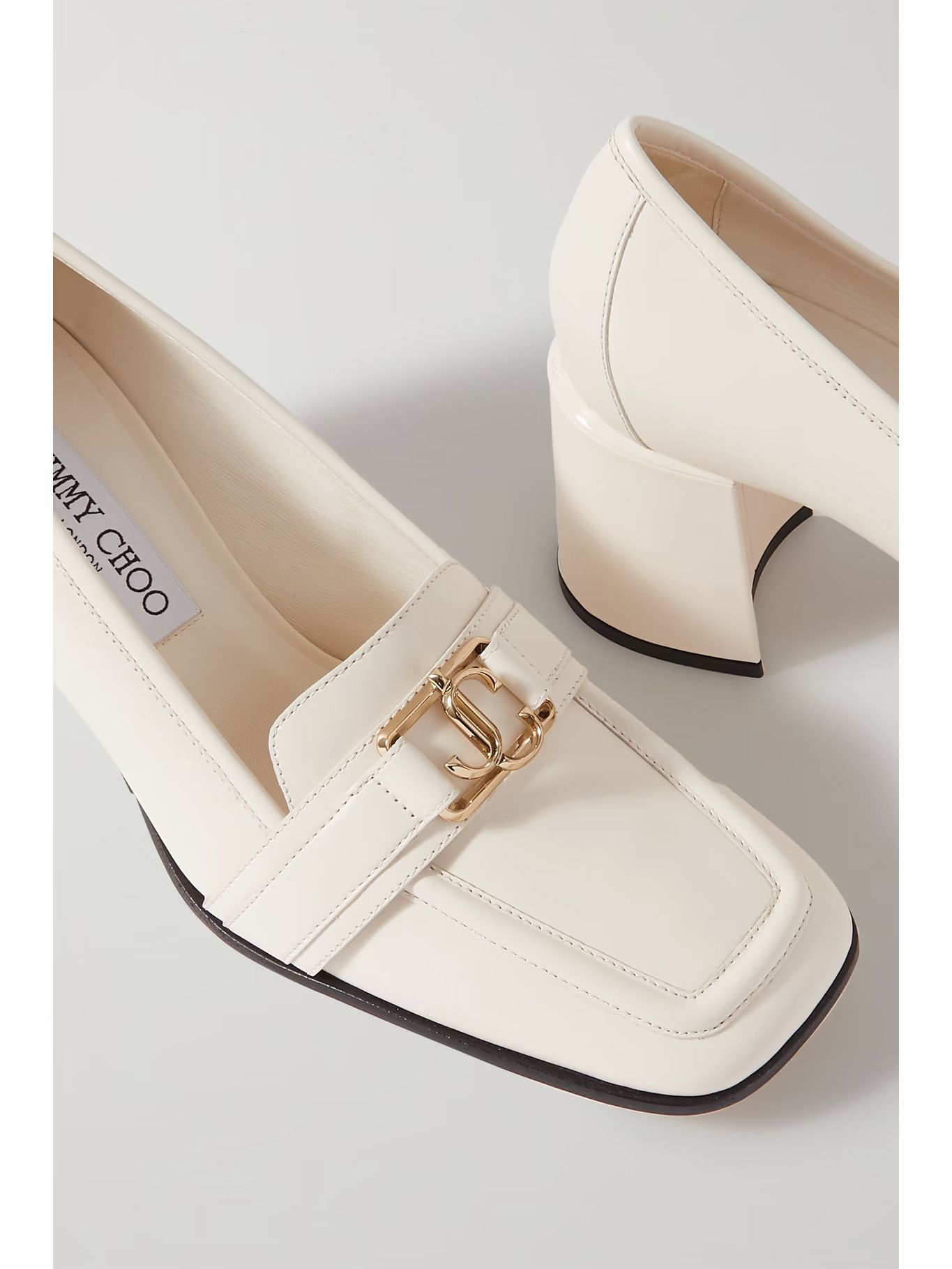 Jimmy Choo o1y0326 Loafers in Ivory Size US 8 / IT 38 - 3 Thumbnail