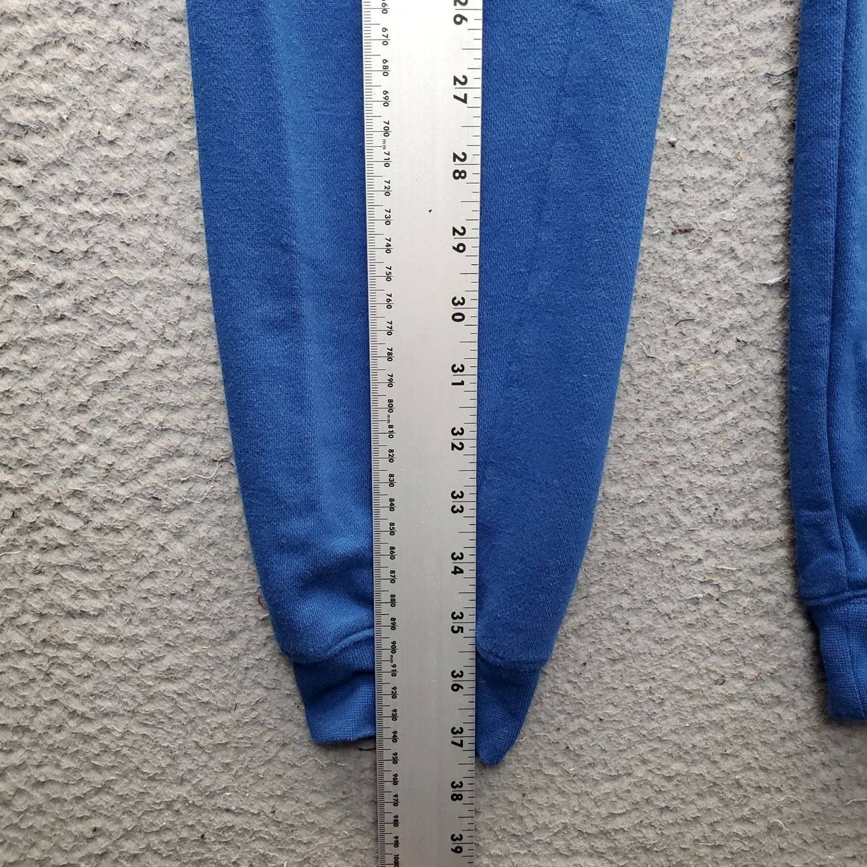 Nike Nike Womens XS Blue Embroidered Logo Sweatpants Elastic Waist Drawstring Tapered Slub - Size XS Womens Nike Sweatpants Size 26" / US 2 / IT 38 - 3 Thumbnail