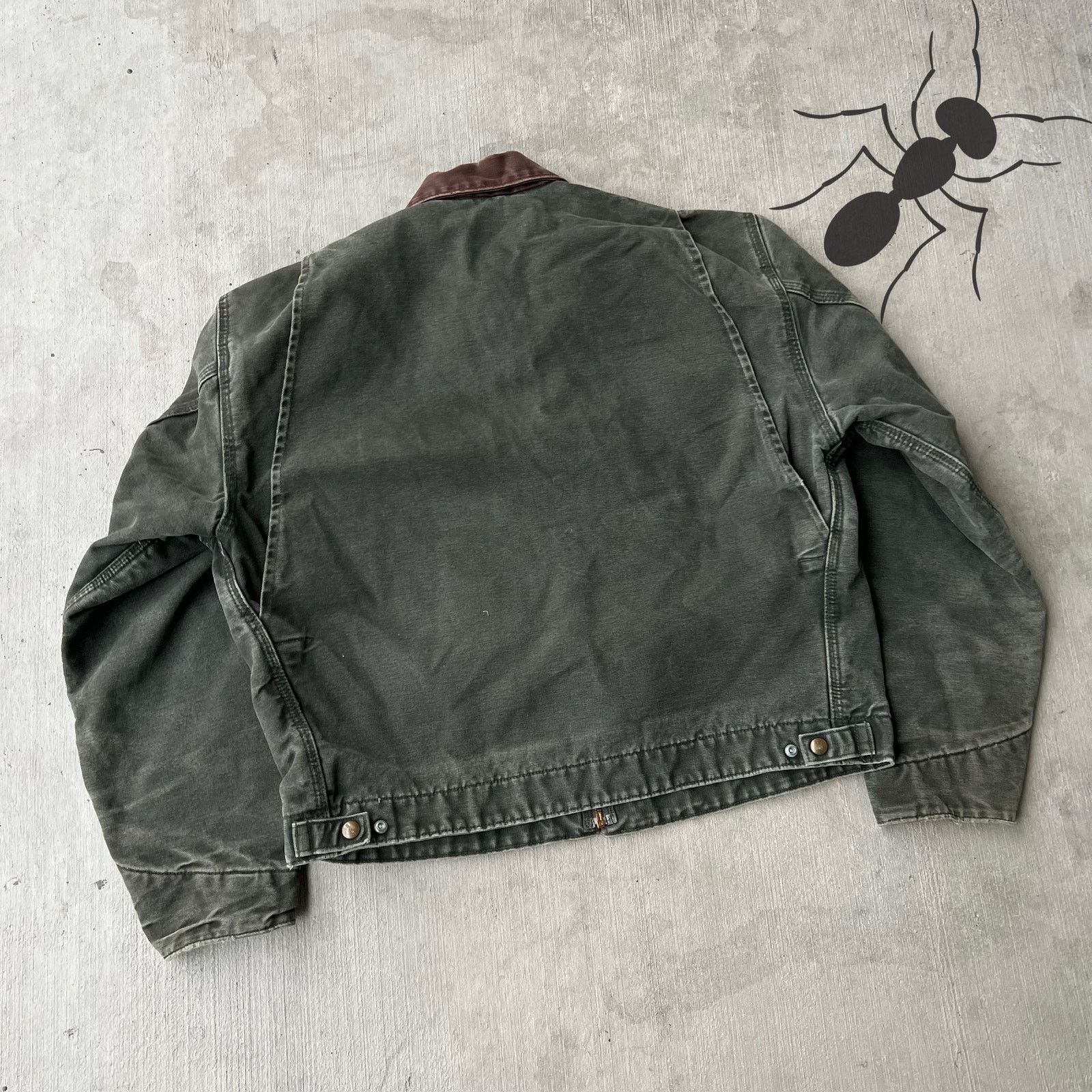 Carhartt × Vintage Carhartt J97 MOS faded green detroit work wear jacket Size US L / EU 52-54 / 3 - 5 Thumbnail
