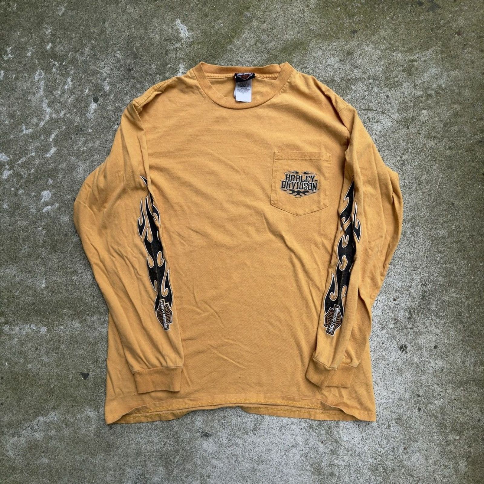 Harley Davidson Thrashed Faded Distressed Harley Shirt ERD Grunge Biker WCC Size US L / EU 52-54 / 3 - 1 Thumbnail