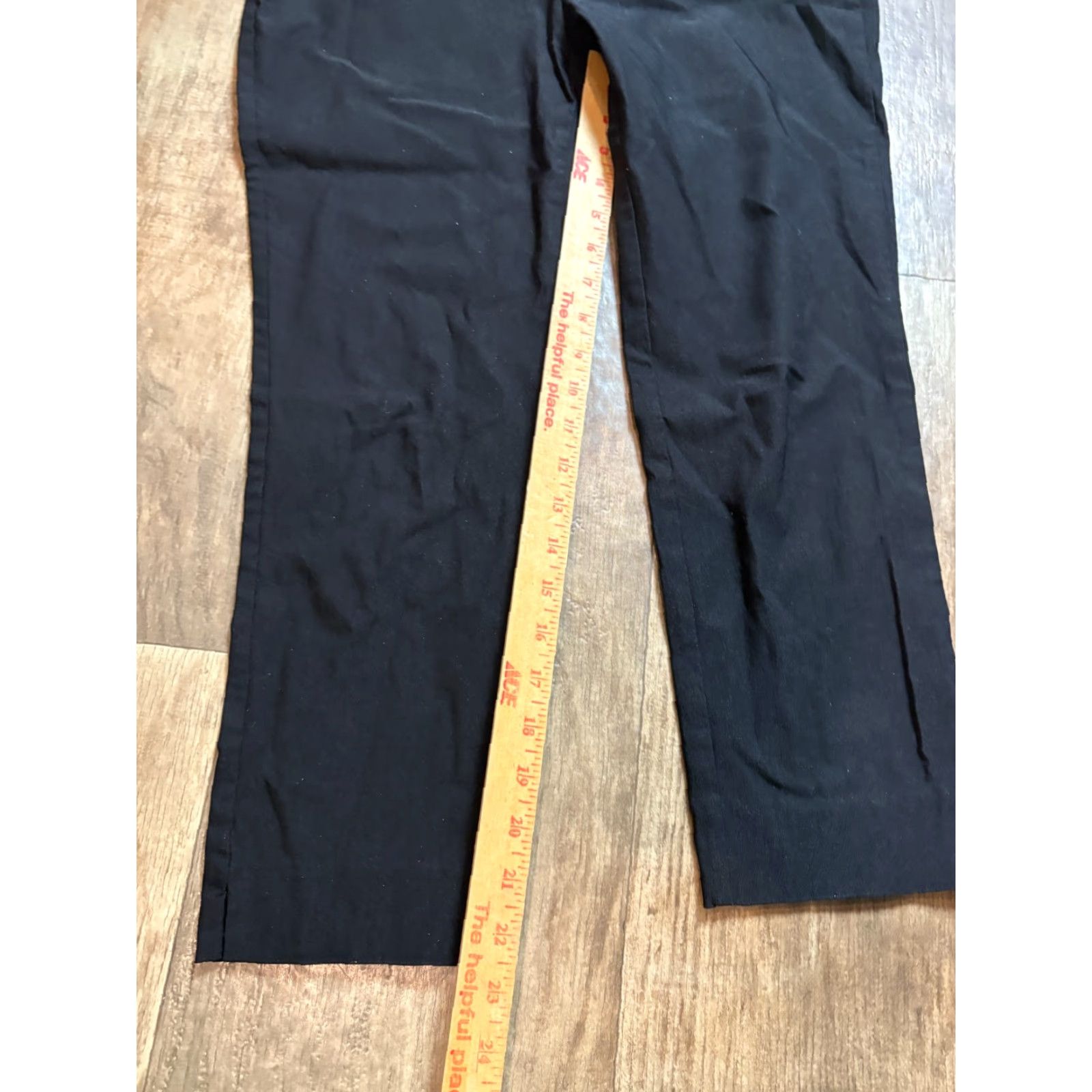 Vintage Chico's Pants Womens Chico Size .5 US Size 6 Black Stretch Waist Rayon Blend Pants Straight Ankle Women's Regular" Size 28" / US 6 / IT 42 - 2 Thumbnail