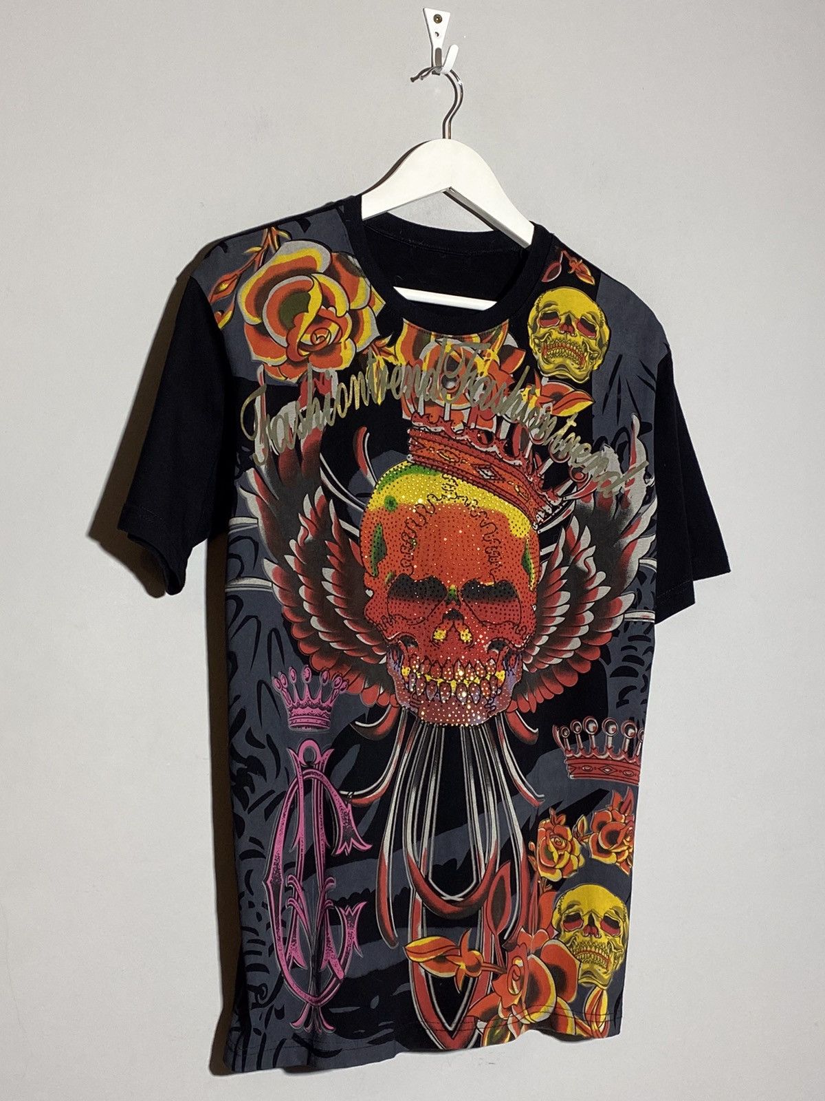 Japanese Brand × Vintage Vintage Y2k Ed Hardy Christian Audigier style t-shirt Size US M / EU 48-50 / 2 - 3 Thumbnail