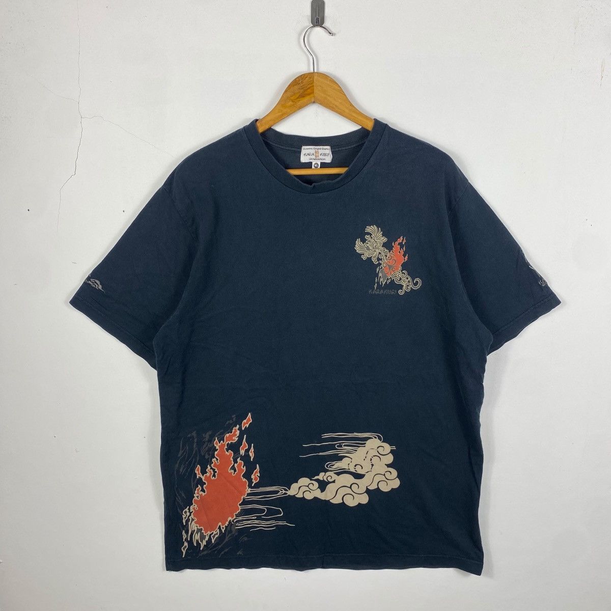Japanese Brand Japanese Oriental KARAKURI Ryukyu Original Sukajan Tee Shirt Size US XL / EU 56 / 4 - 4 Thumbnail