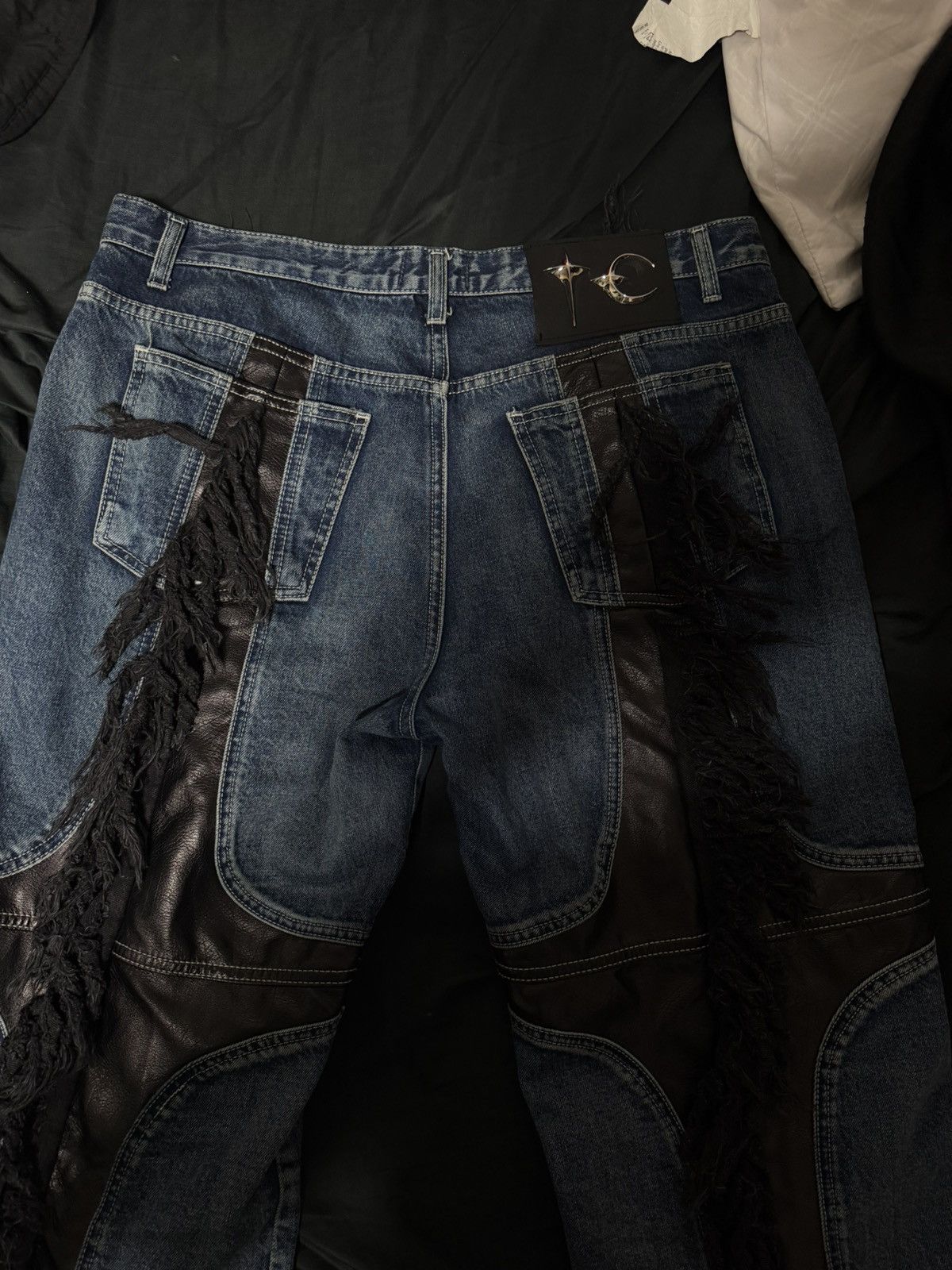 Thug Club Thug Club Mohican Leather Denim Size US 34 / EU 50 - 6 Thumbnail