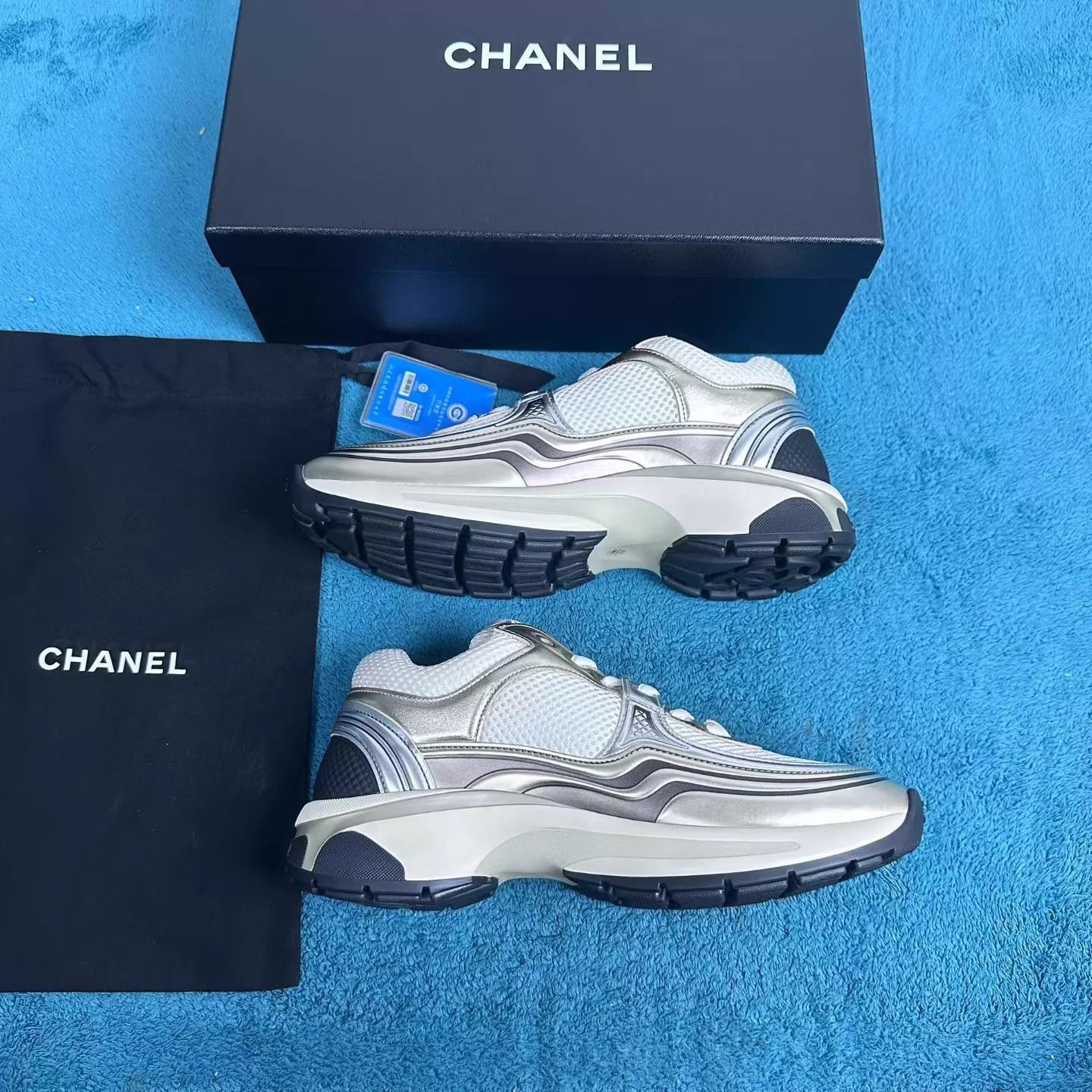 Chanel Chanel Golden Horn King White Gold Sneakers 36.5 Size US 6 / IT 36 - 3 Thumbnail