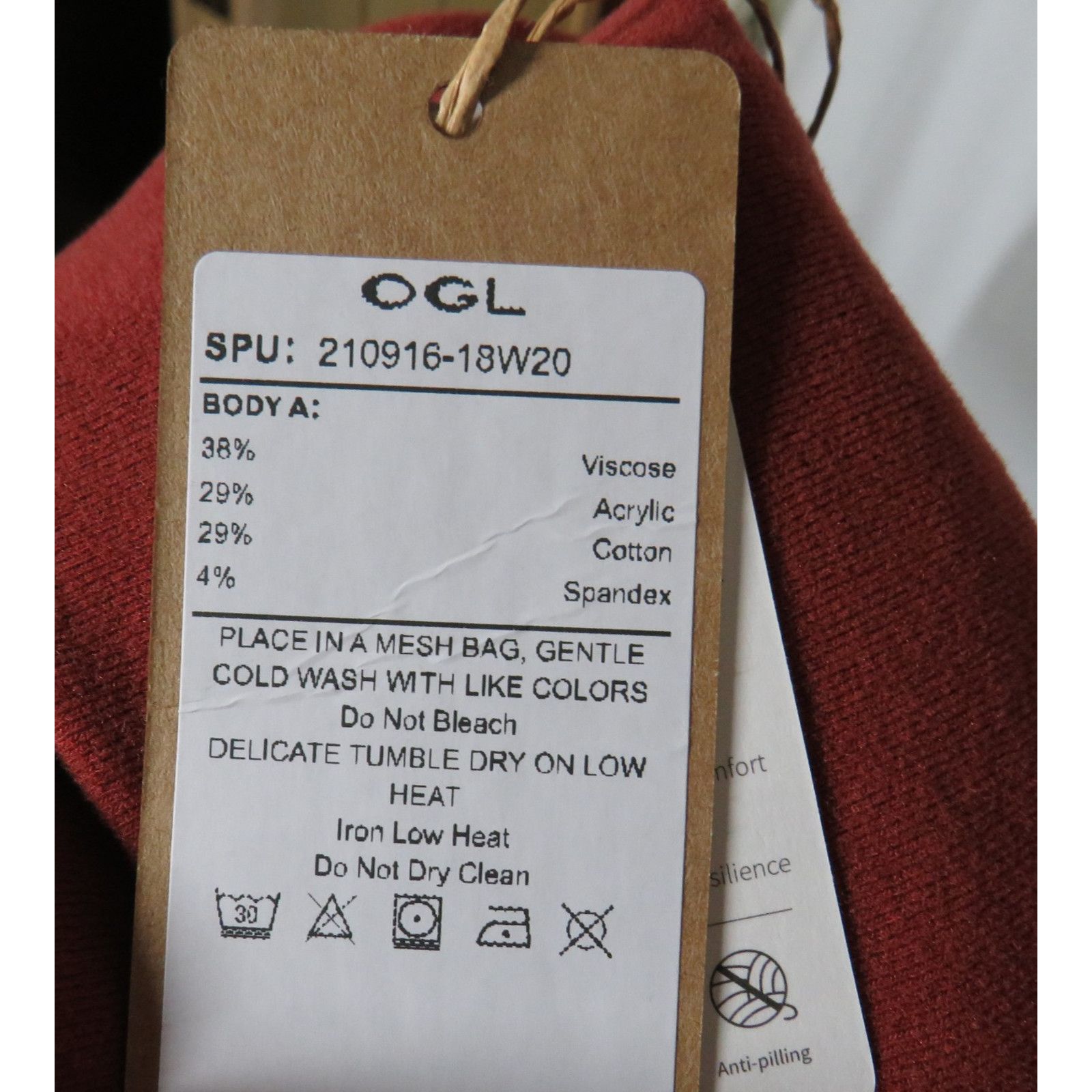 Other OGL Eco Mousse ProWarm Long Sleeve Mock Neck Top Rust XS Size XS / US 0-2 / IT 36-38 - 7 Thumbnail