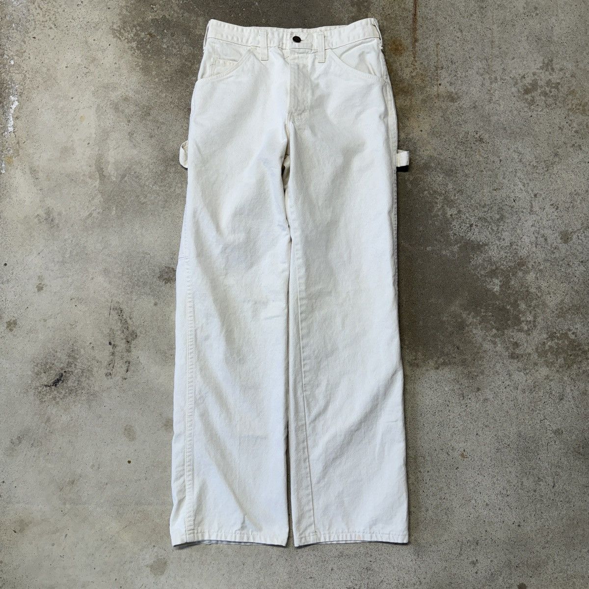 Vintage VINTAGE 80s DICKIES WHITE PAINTER CANVAS CARPENTER PANTS Size US 26 / EU 42 - 2 Thumbnail