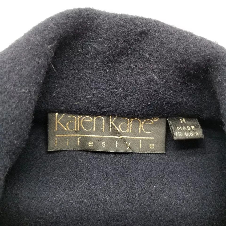 Other Karen Kane Jacket Womens Medium Blue Zip Pockets Belt Casual Size M / US 6-8 / IT 42-44 - 5 Thumbnail
