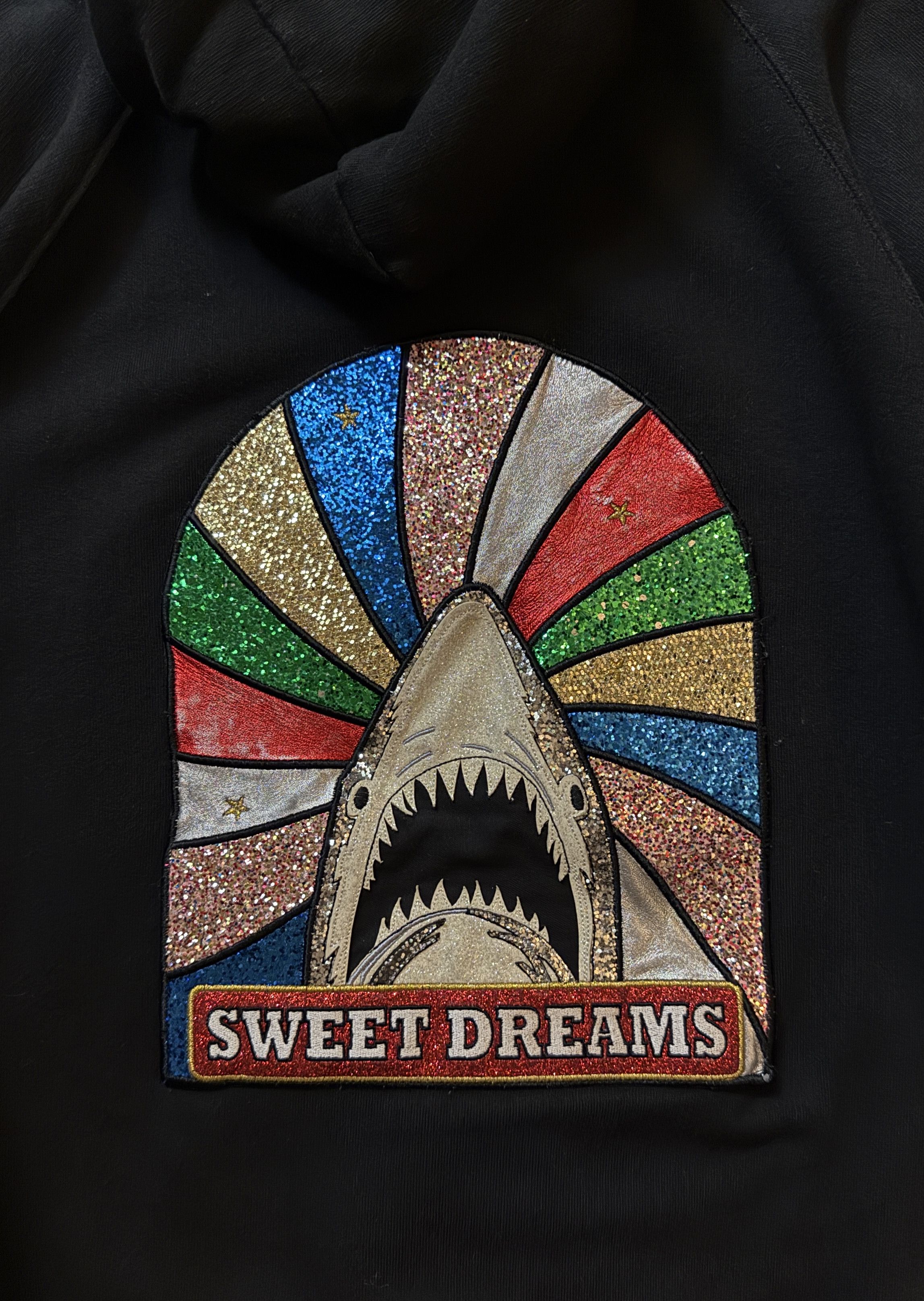 Saint Laurent Paris RARE SS17 Saint Laurent ‘sweet dreams’ glitter shark hoodie Size US M / EU 48-50 / 2 - 8 Thumbnail
