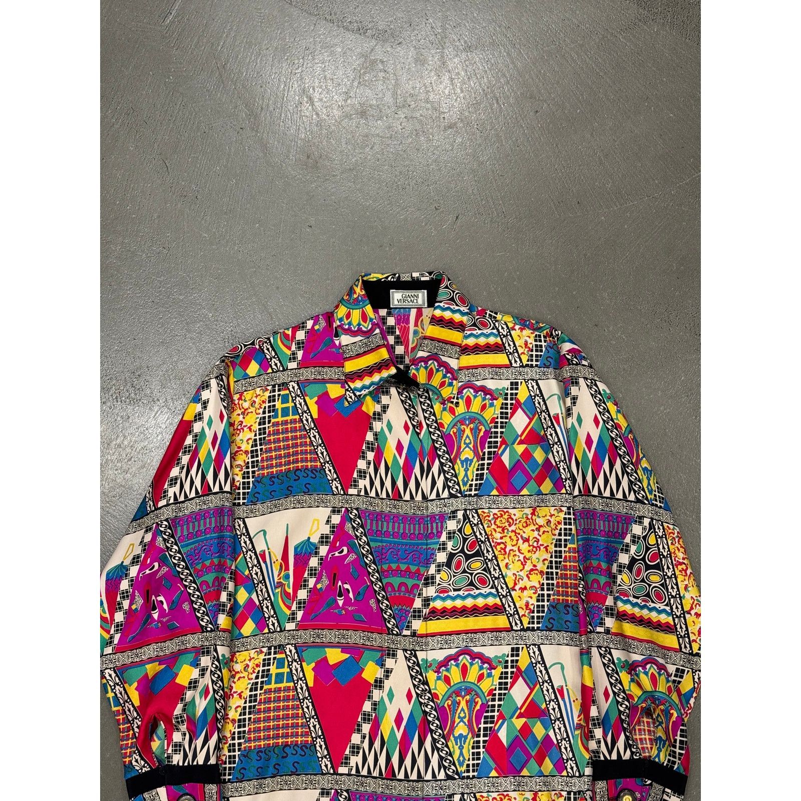 Versace 1991 Gianni Versace mixed print silk shirt Size M / US 6-8 / IT 42-44 - 5 Thumbnail