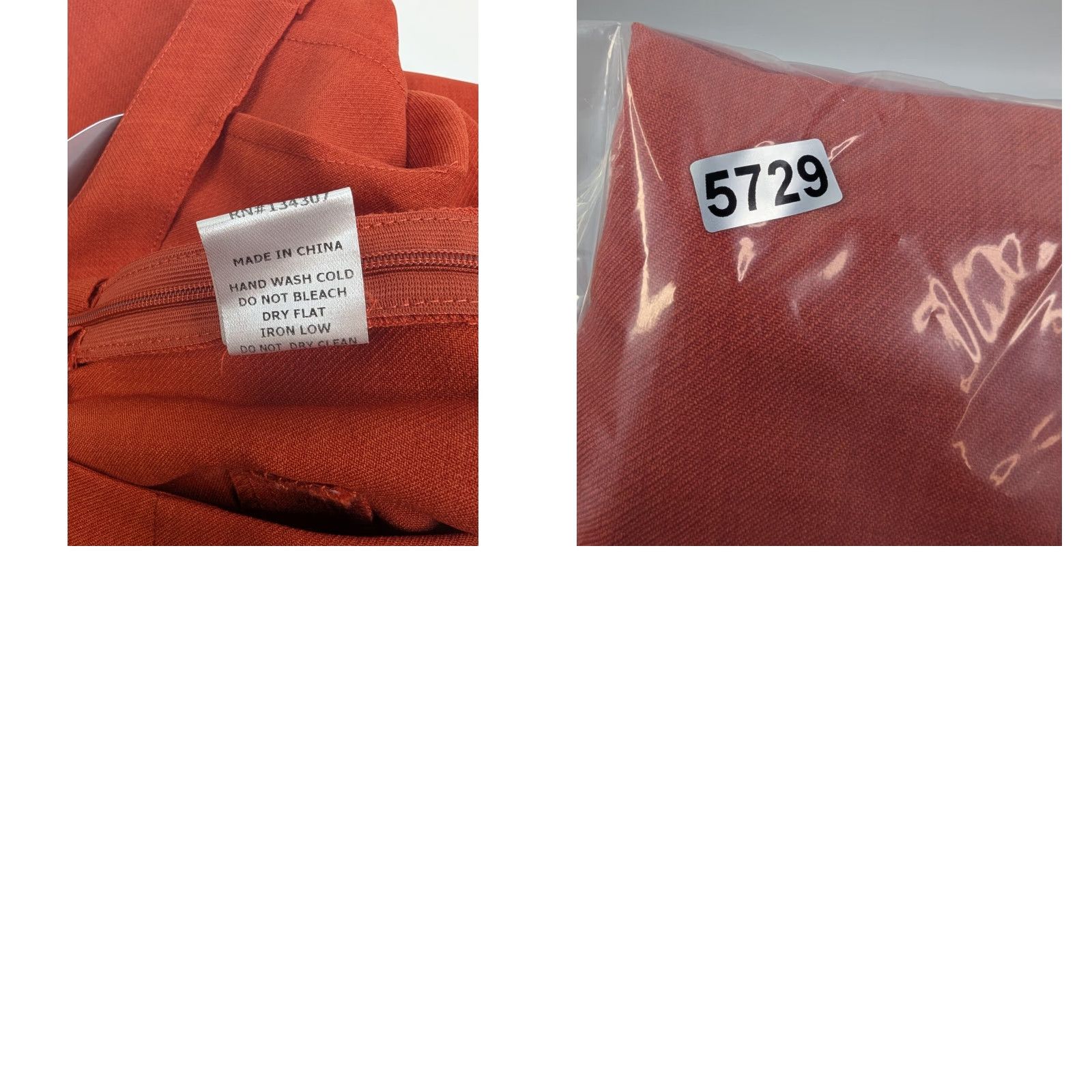 Vintage NWT Lumiere Women’s Medium Orange Faux Wrap Dress Pants Wide Leg Dress Pants Capri Women M Orange Wide Leg Regency? Size 32" / US 10 / IT 46 - 9 Thumbnail