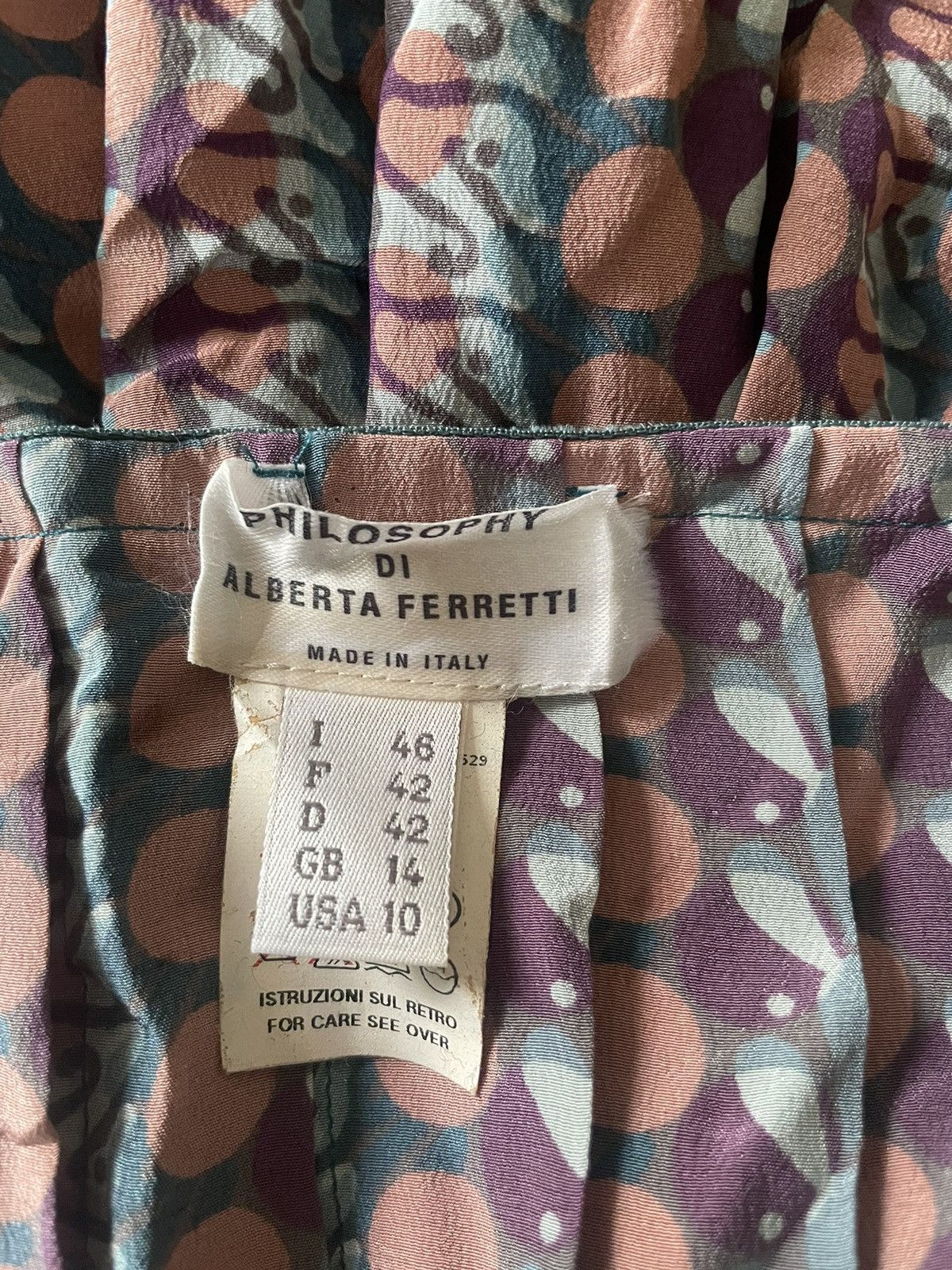 Alberta Ferretti Philosophy di Alberta Ferretti Wrap Half Pleated Midi Skirt Size 29" - 3 Thumbnail