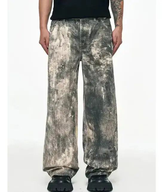 Japanese Brand Camouflage Splash Ink Digital Printing Jeans Size US 32 / EU 48 - 1 Thumbnail