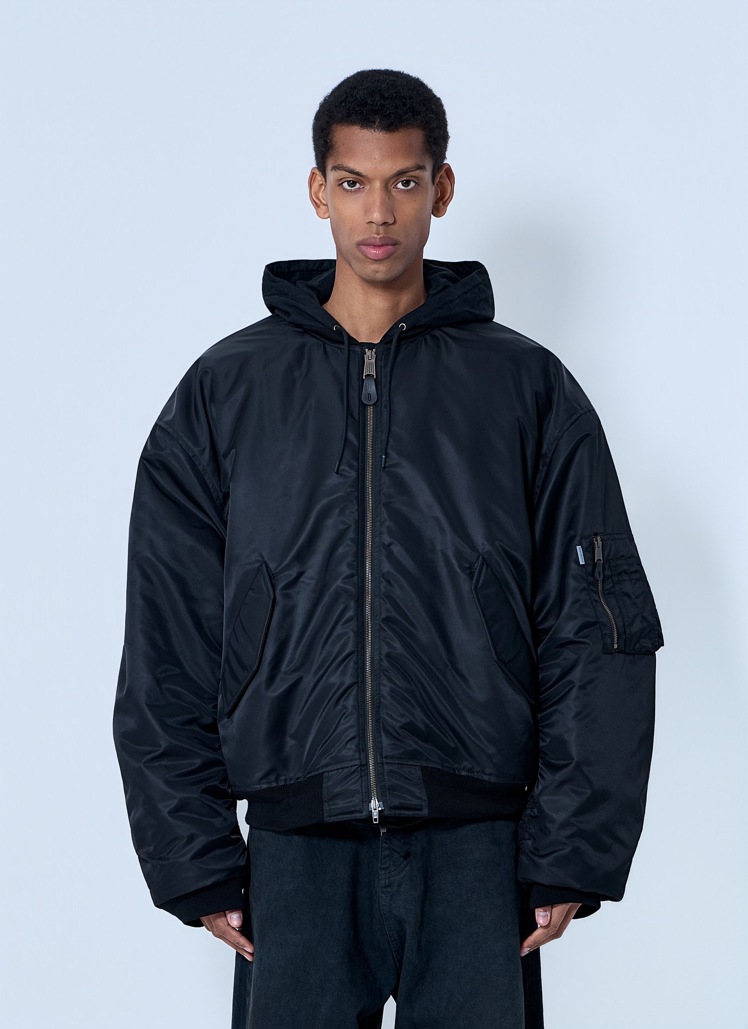 Balenciaga Hooded Bomber Jacket Size US L / EU 52-54 / 3 - 1 Thumbnail