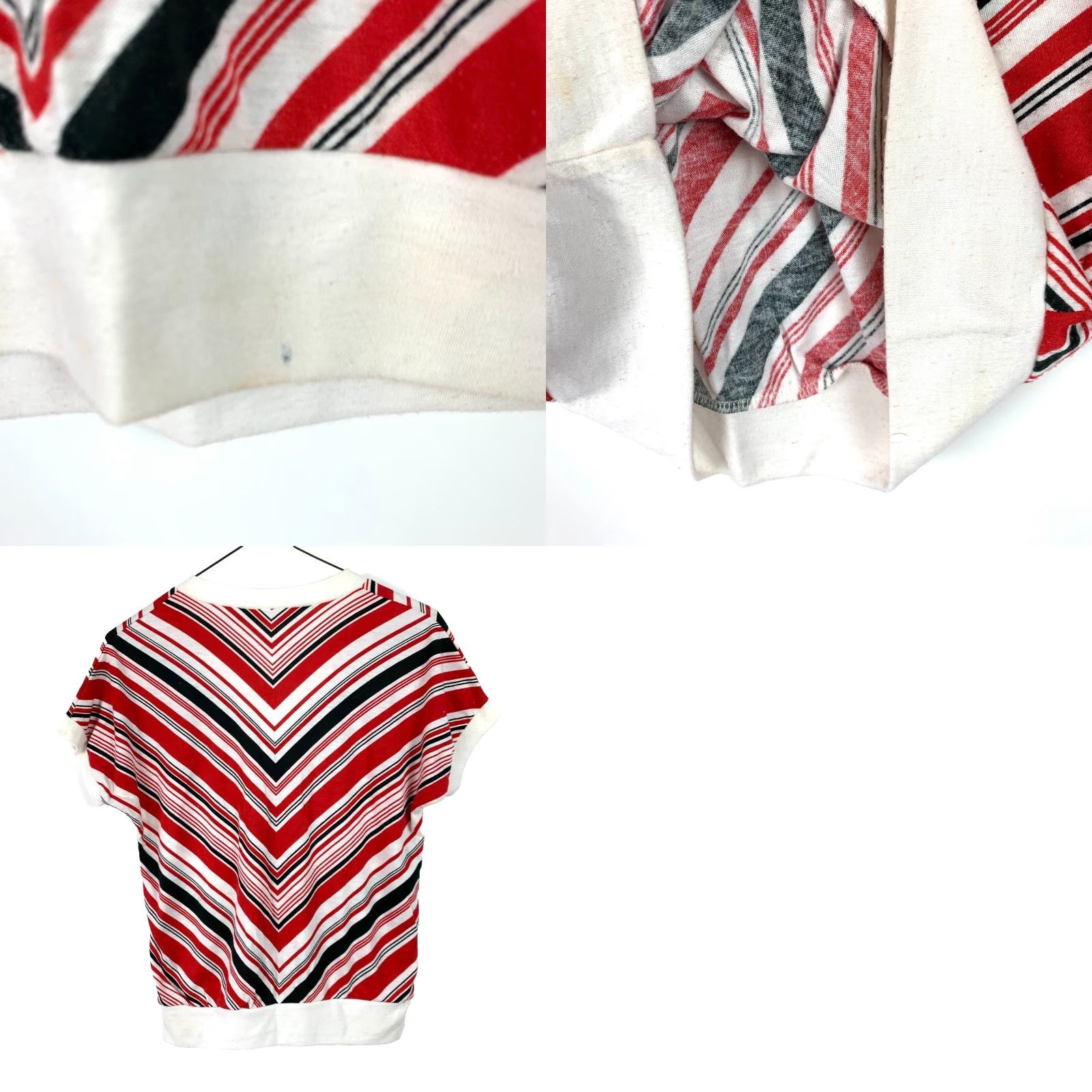 Vintage VINTAGE Eyefuls Chevron Vee Stripe Short Sleeve Tee Shirt Medium Size M / US 6-8 / IT 42-44 - 8 Thumbnail