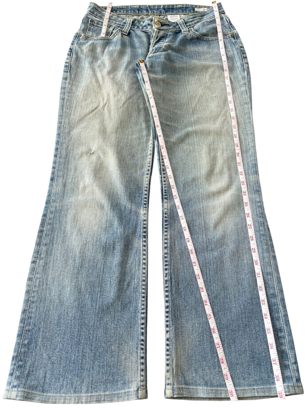 Levi's Vintage 90s Levis Mud Wash Distressed Flare Jeans Size 30" / US 8 / IT 44 - 7 Thumbnail