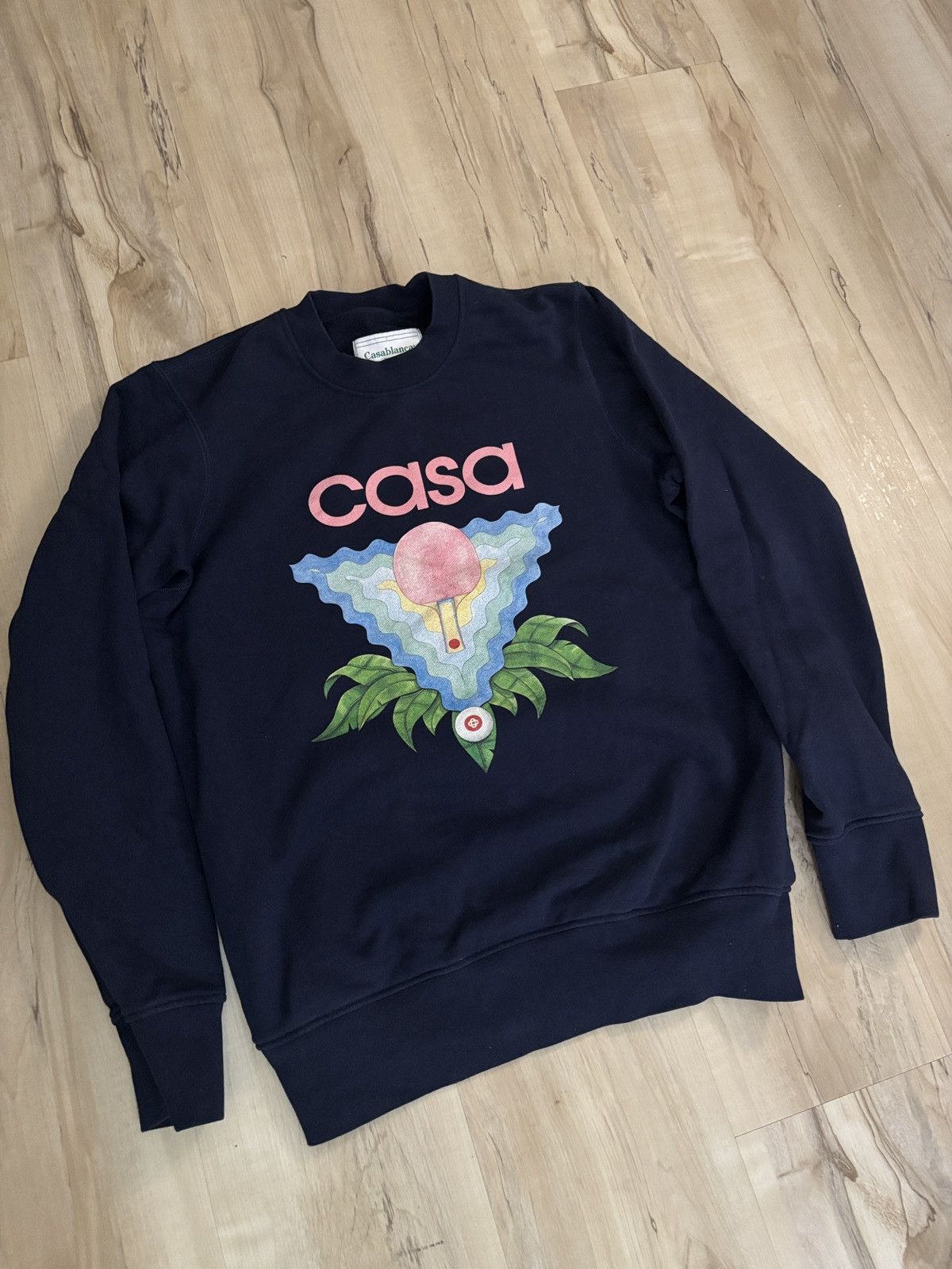 Casablanca Casablanca Navy Blue Crewneck Size US XS / EU 42 / 0 - 3 Thumbnail