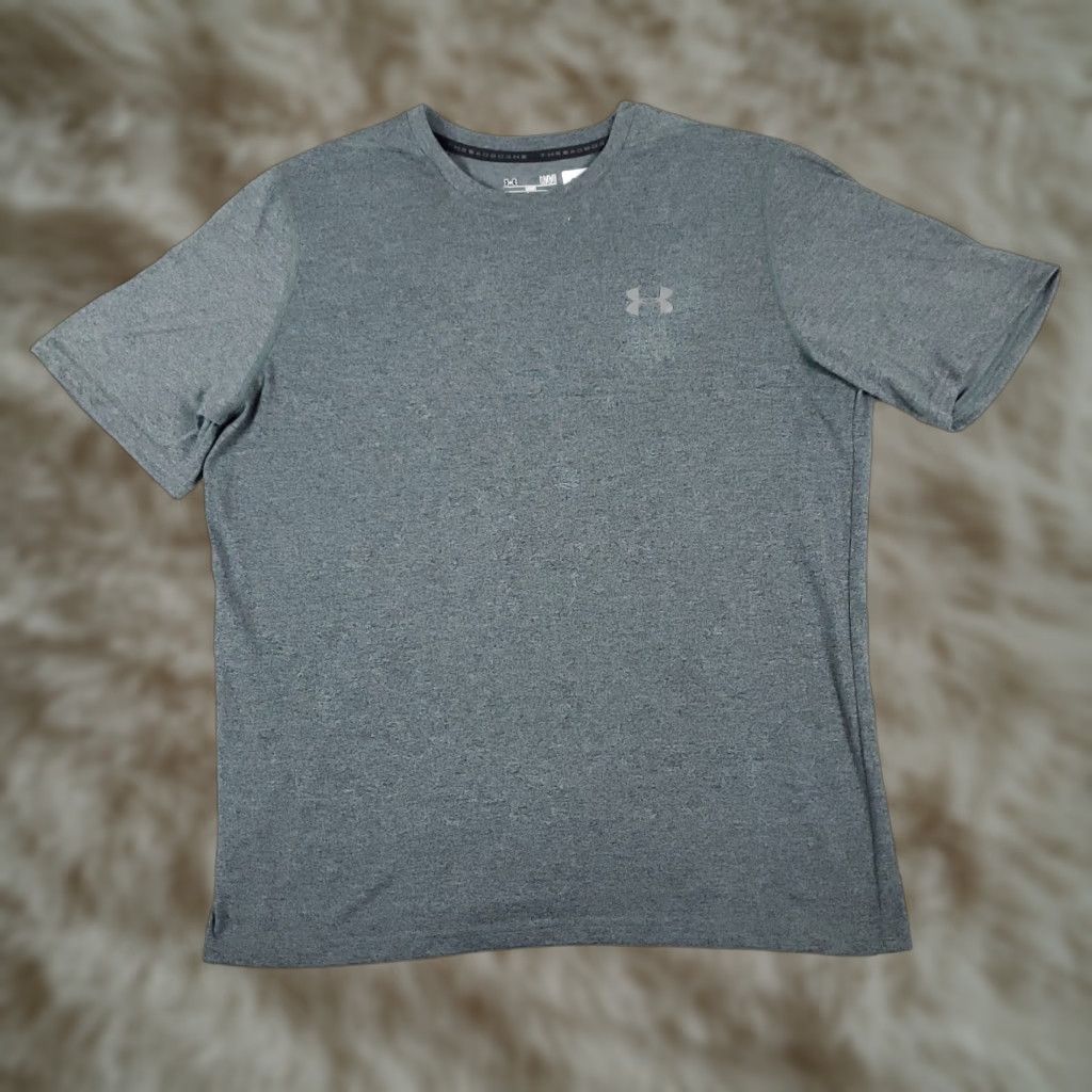 Under Armour Under Armour Gray Heatgear Active Work Out Short Sleeve T Shirt Large Stained Size US L / EU 52-54 / 3 - 1 Thumbnail