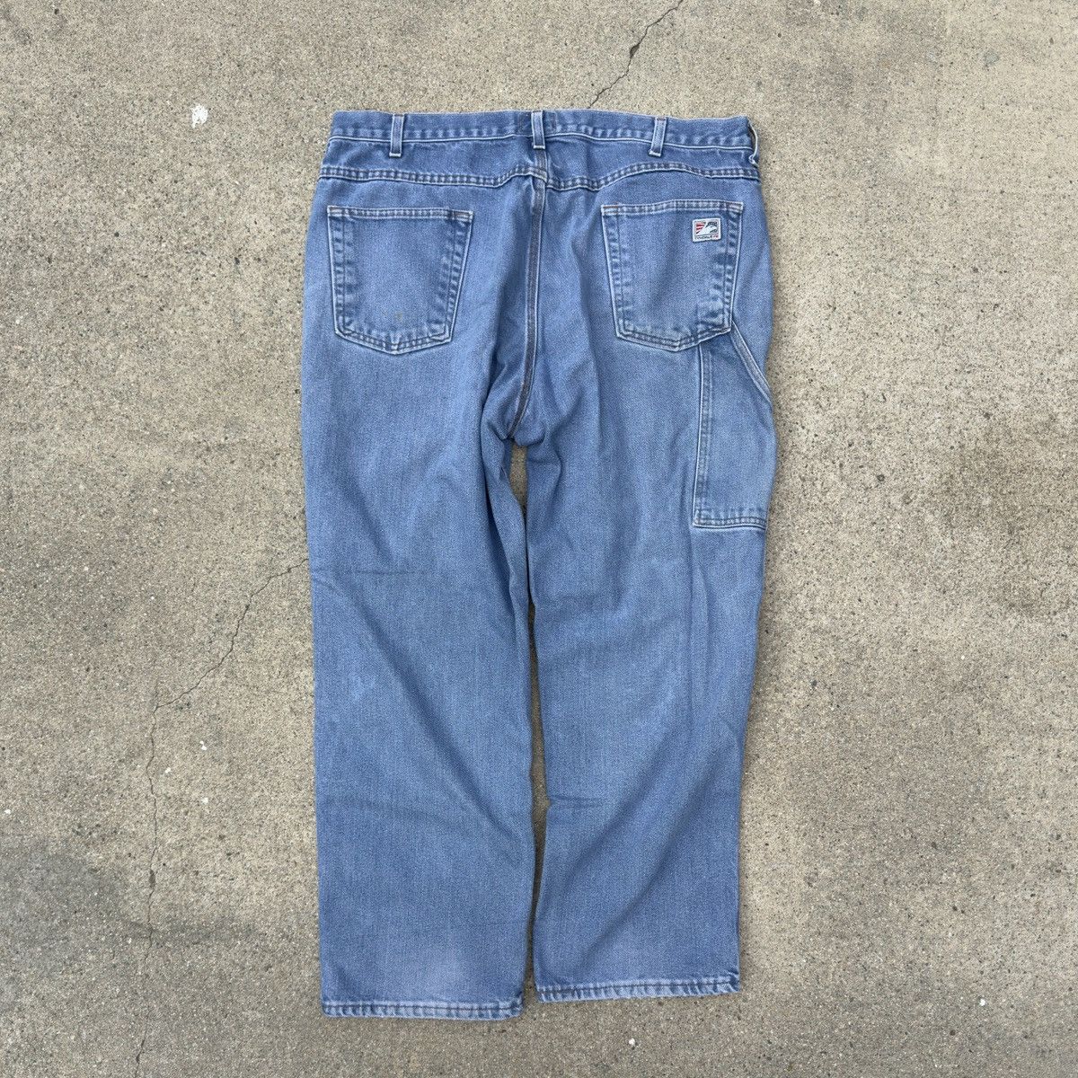 Vintage baggy blue jeans Size US 42 / EU 58 - 2 Thumbnail