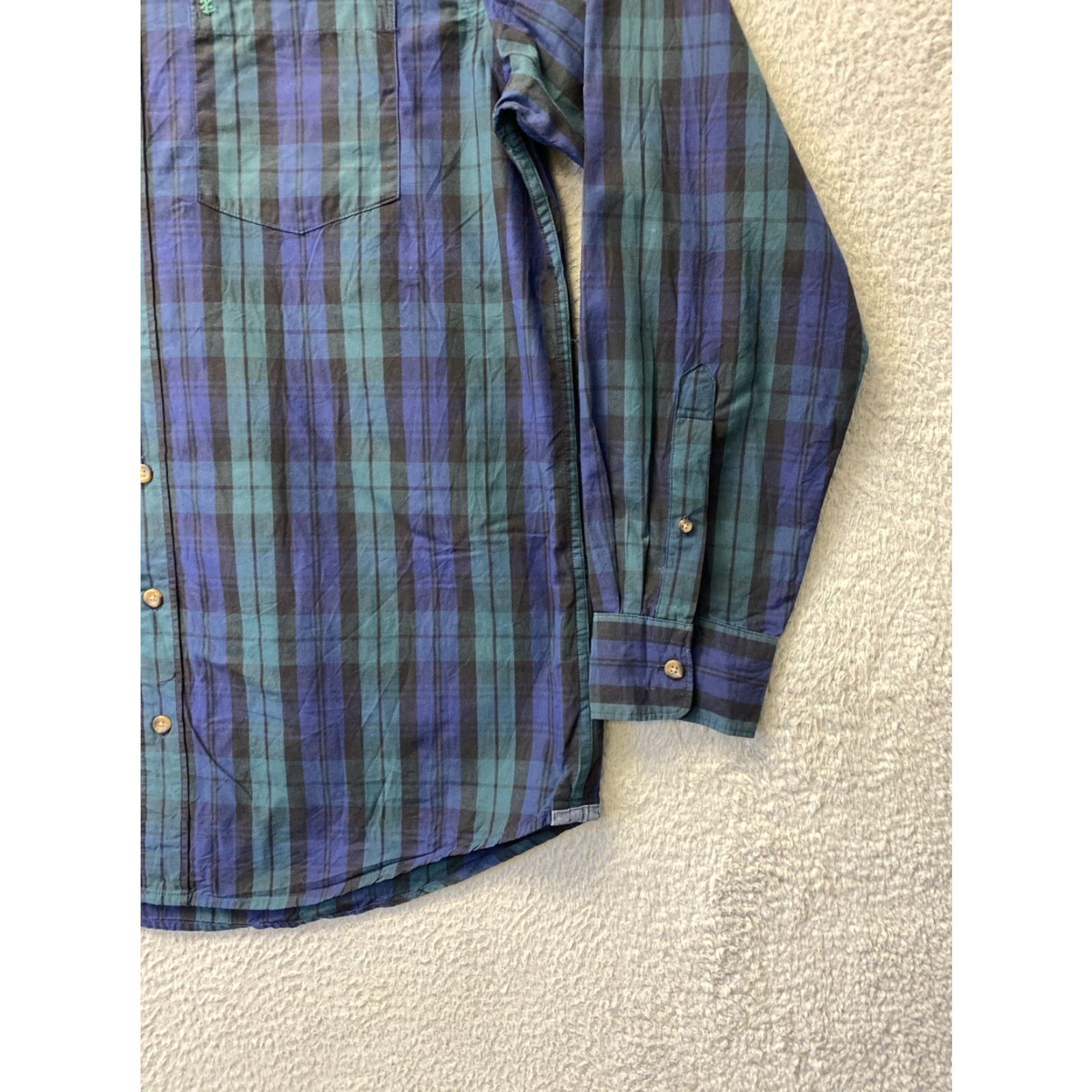 Izod IZOD Long Sleeve Button-Down Plaid Shirt LT Tall Multicolor Casual Workwear Mens Size US L / EU 52-54 / 3 - 3 Thumbnail