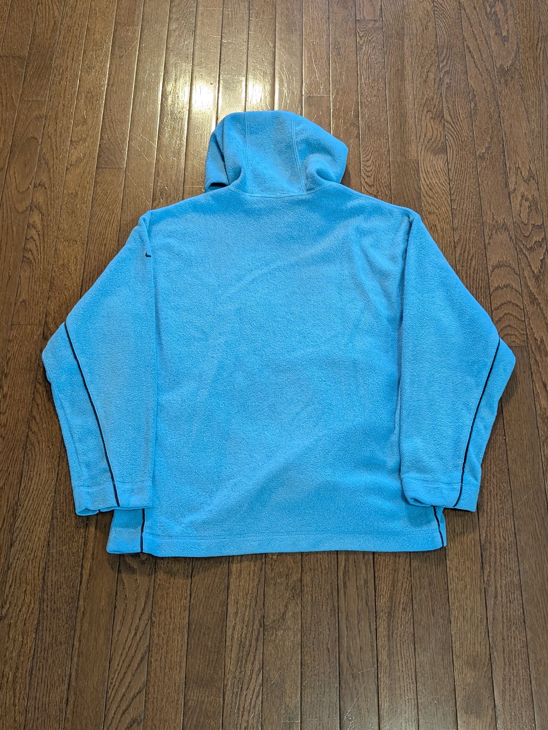 Nike Y2K Nike Baby Blue Spellout Logo Fleece Hoodie - Size L Size US L / EU 52-54 / 3 - 4 Thumbnail
