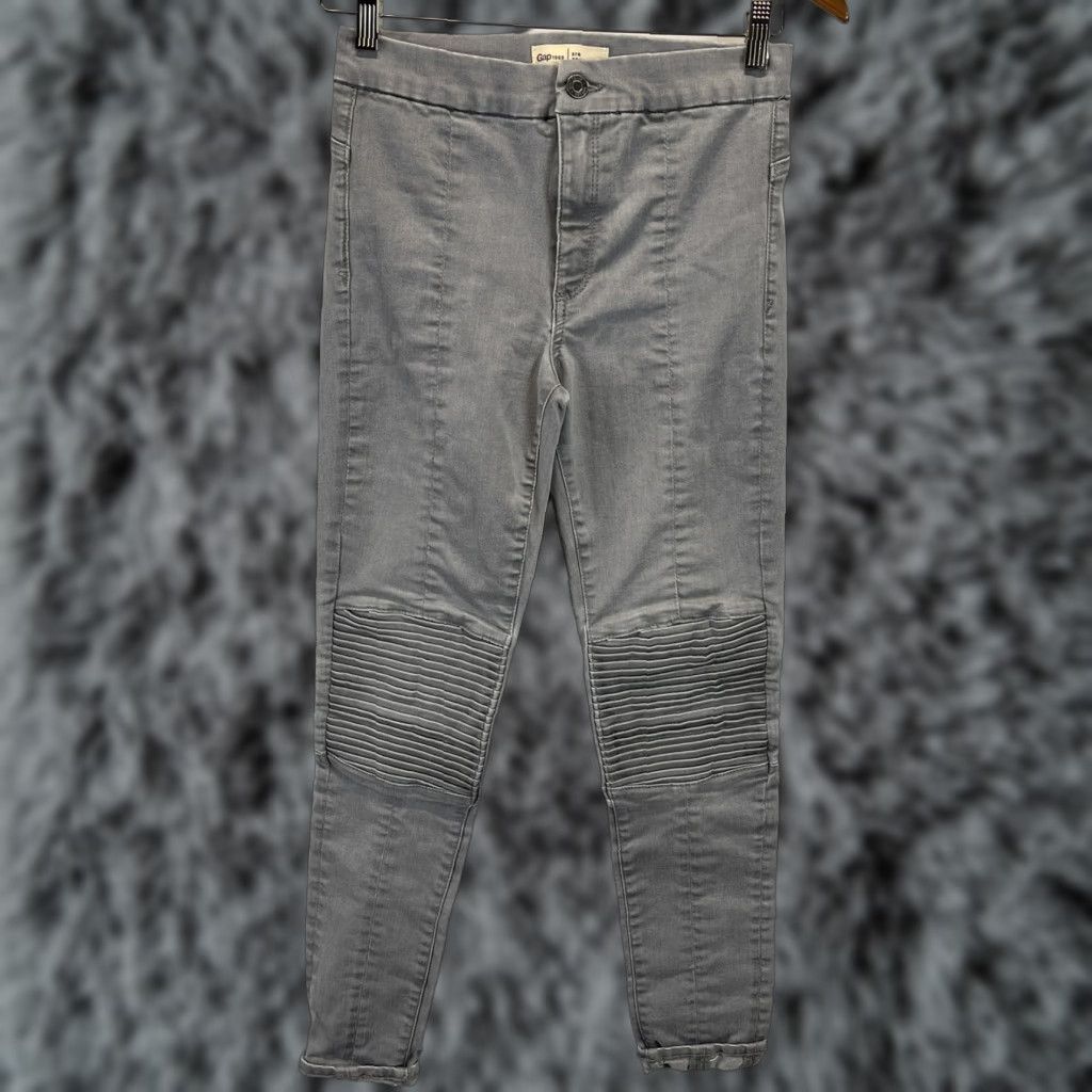 Gap Gap Womens 1969 Moto Jeans Sz 27 4 Gray GUC True Skinny 27 Regular Sz 27 Gray 1969 Moto Jeans True Skinny Gap Womens Size 27" / US 4 / IT 40 - 1 Thumbnail