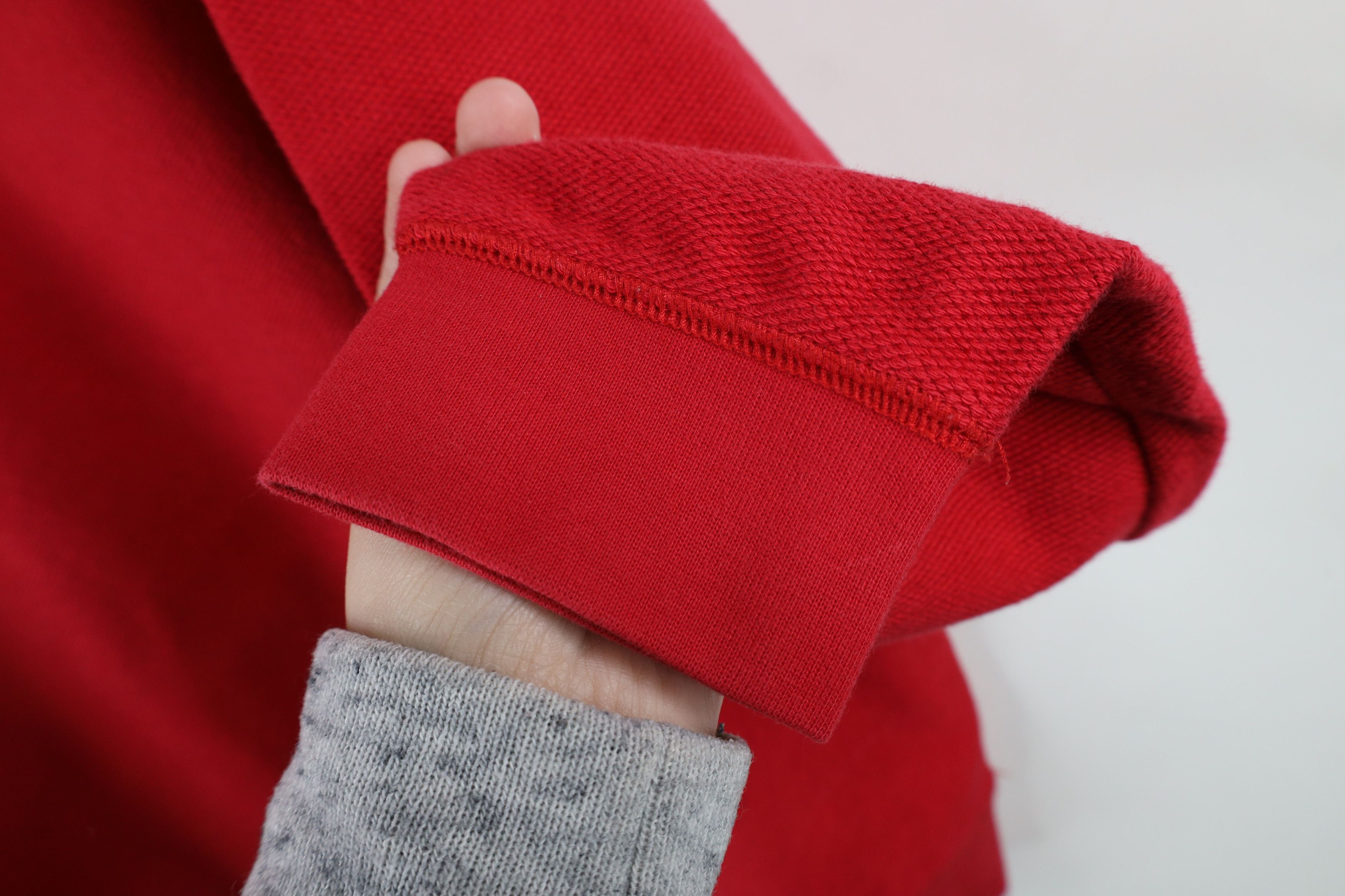Lands' End × Vintage Vintage 90s Lands End Cotton Weave Crewneck Sweater Red Size L / US 10 / IT 46 - 9 Thumbnail