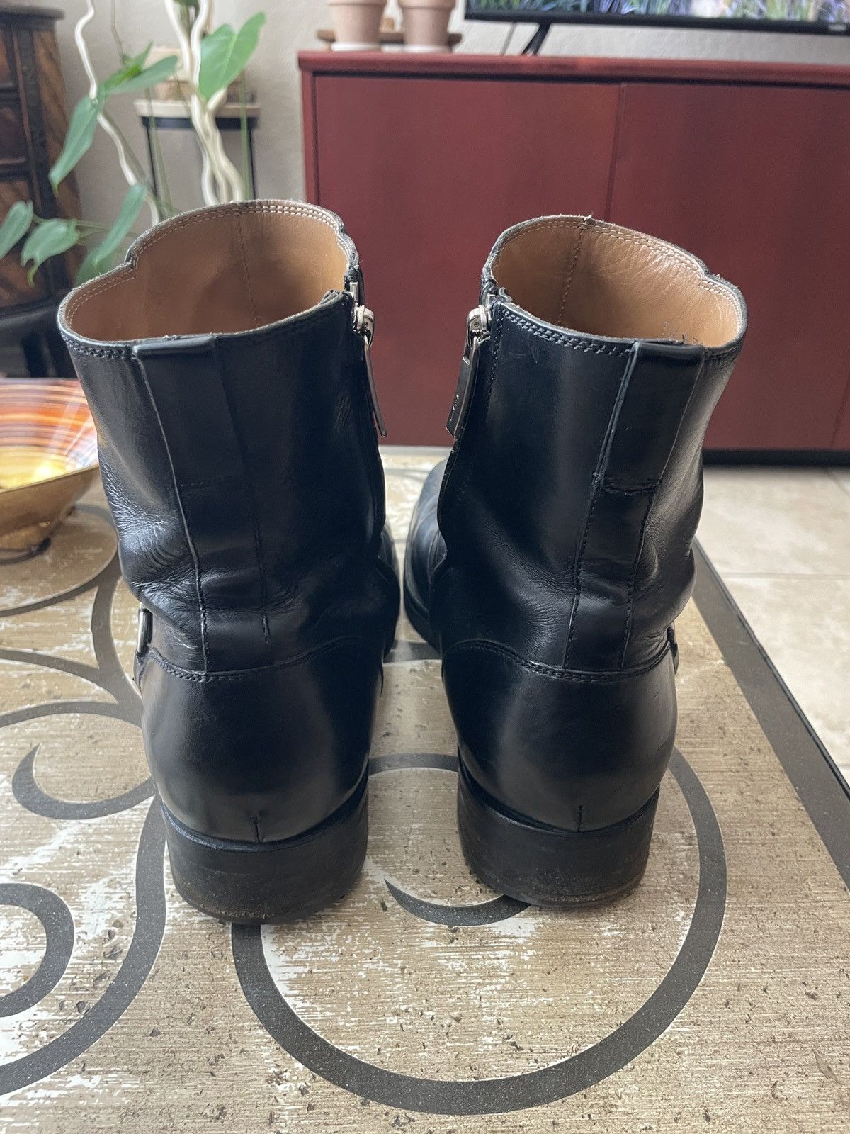 Salvatore Ferragamo Biker Zippered Ankle boots Size US 10.5 / EU 43-44 - 4 Thumbnail