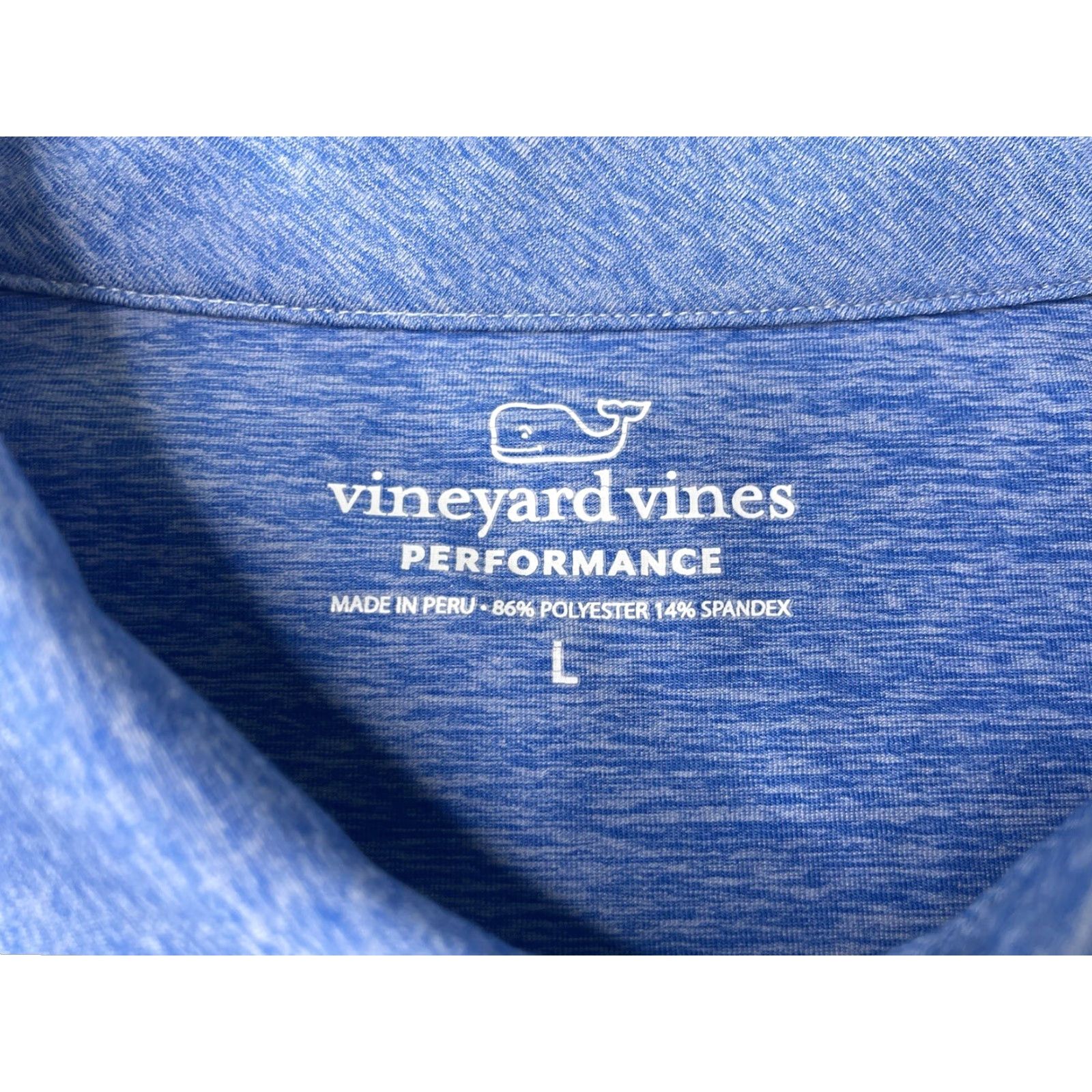 Vineyard Vines Vineyard Vines Performance Polo Mens Large Blue Striped Stretch Golf Shirt Size US L / EU 52-54 / 3 - 3 Thumbnail