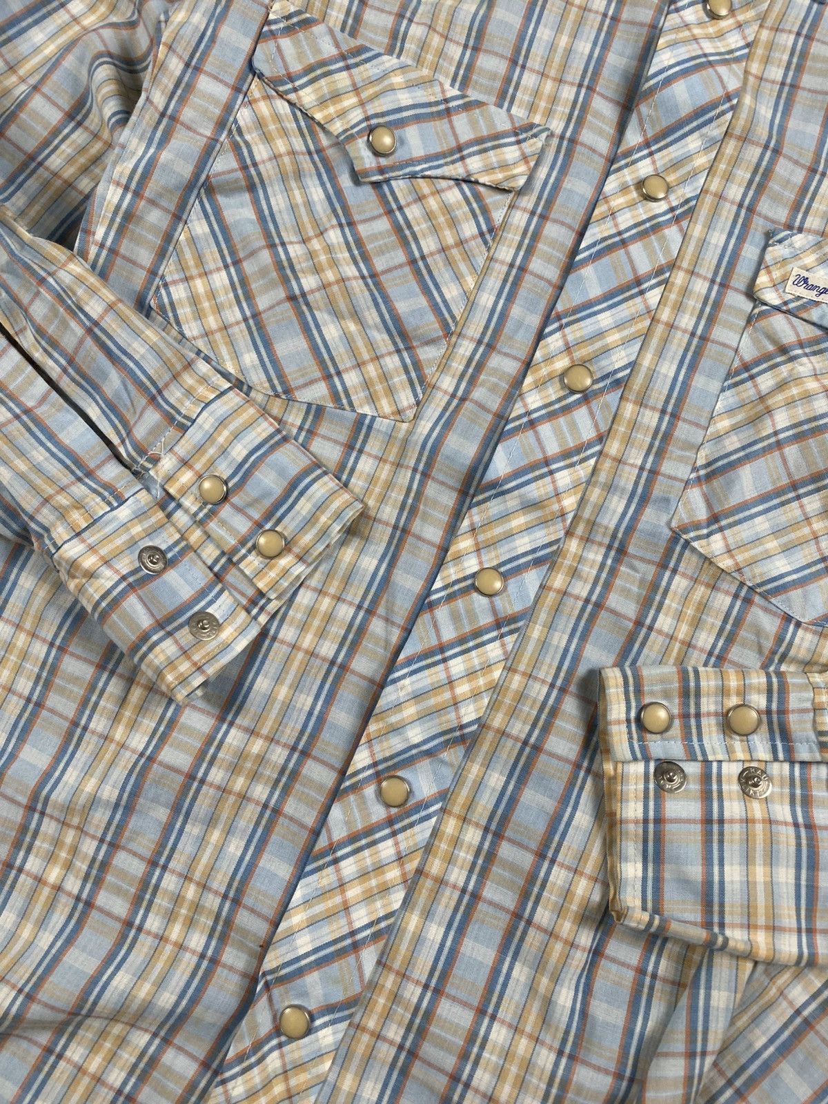 Wrangler Vintage 80s Wrangler Plaid Button Shirts Size US XS / EU 42 / 0 - 4 Thumbnail