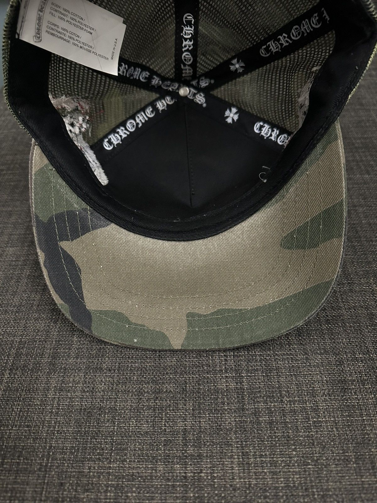 Chrome Hearts Chrome Heart Camo Trucker Hat Custom Size ONE SIZE - 9 Thumbnail