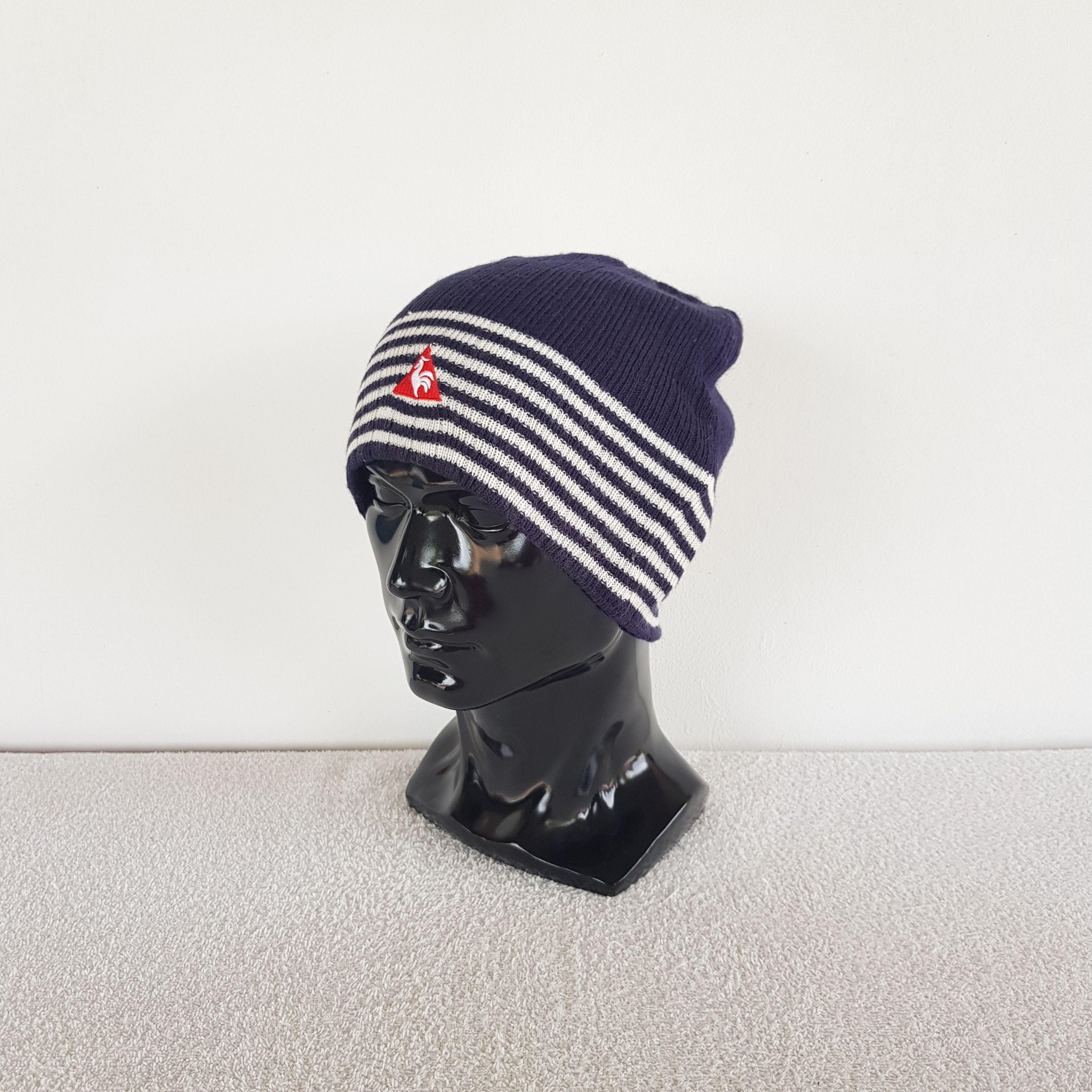 Aran Isles Knitwear Vintage Le Coq Spotfit Beanie Ribbed Knit Snow Caps Hats. Size ONE SIZE - 1 Thumbnail