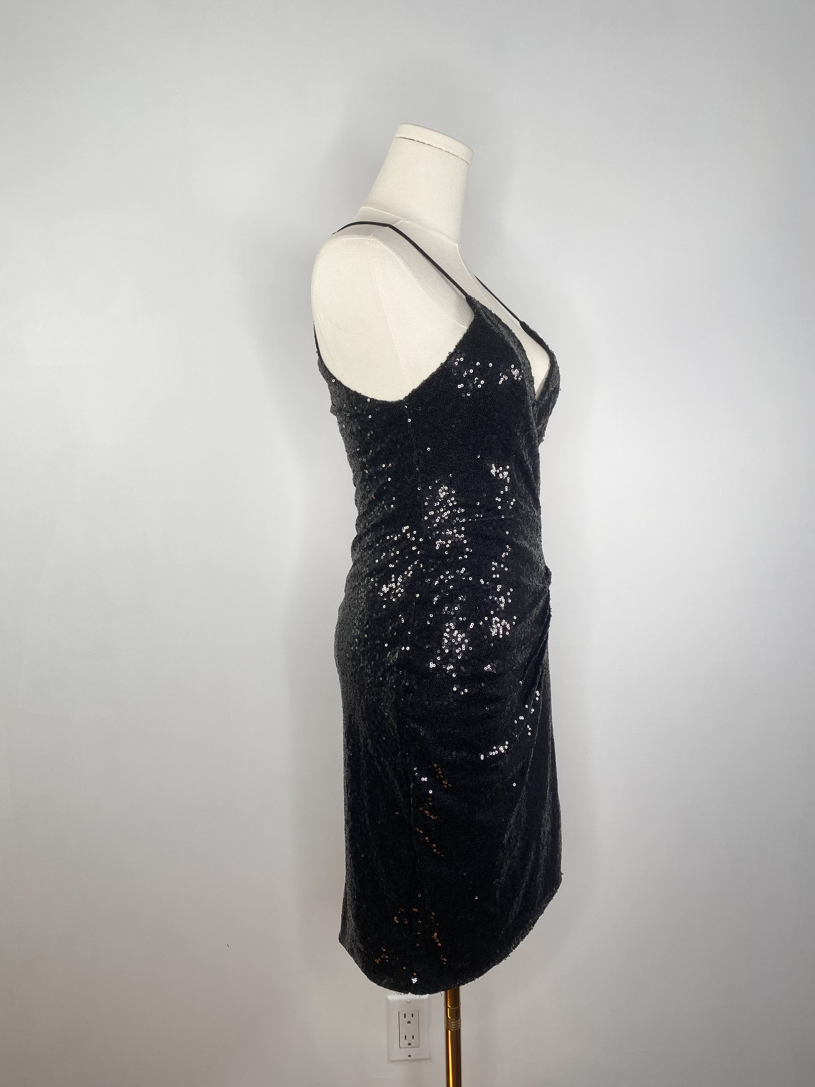 Vintage Sequin Black Dress Size S / US 4 / IT 40 - 4 Thumbnail