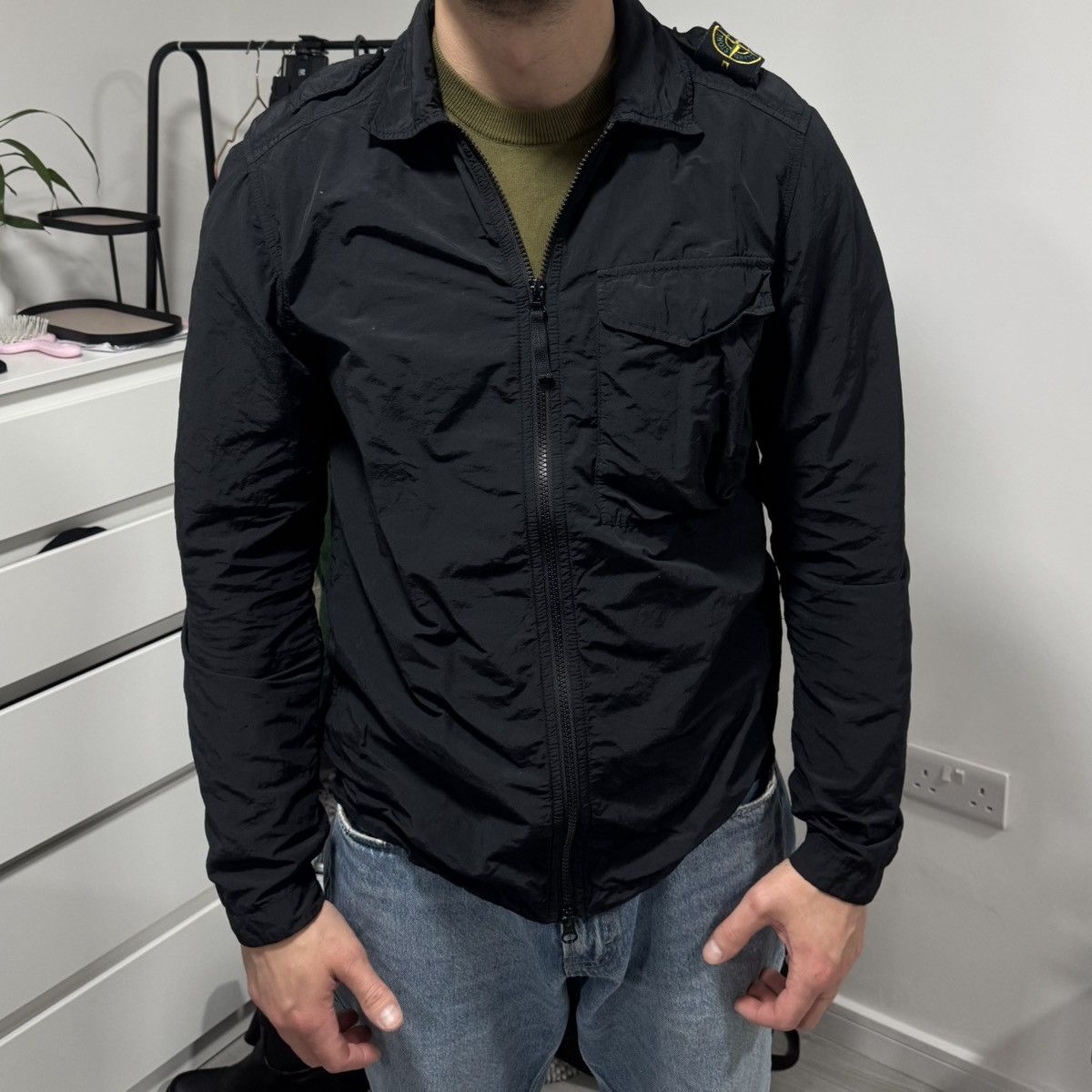 Stone Island Stone Island Lightweight Zip Jacket – Size S – Black Size US S / EU 44-46 / 1 - 3 Thumbnail