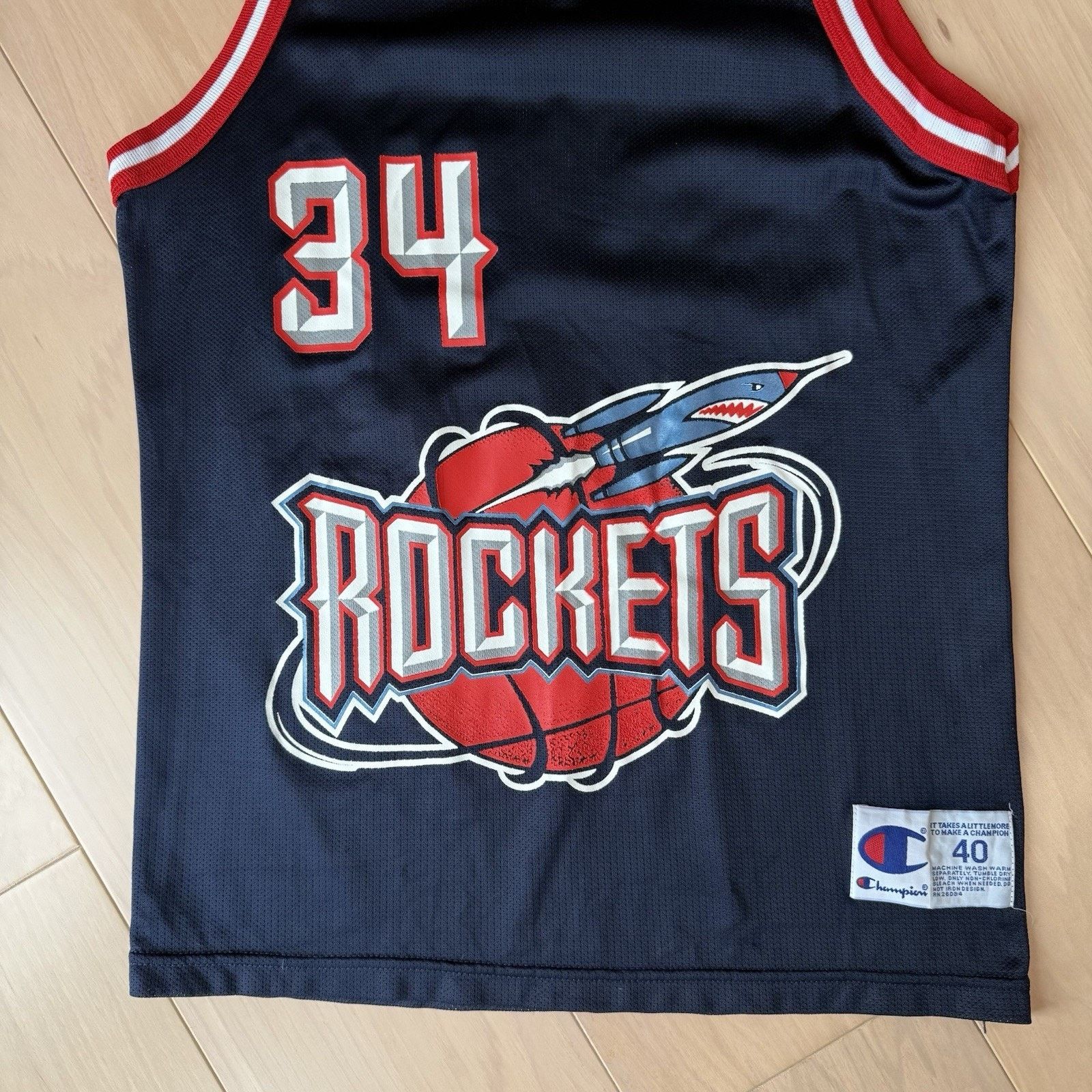 Champion Vintage Hakeem Olajuwon Houston Rockets Jersey 40 Navy Size US S / EU 44-46 / 1 - 5 Thumbnail