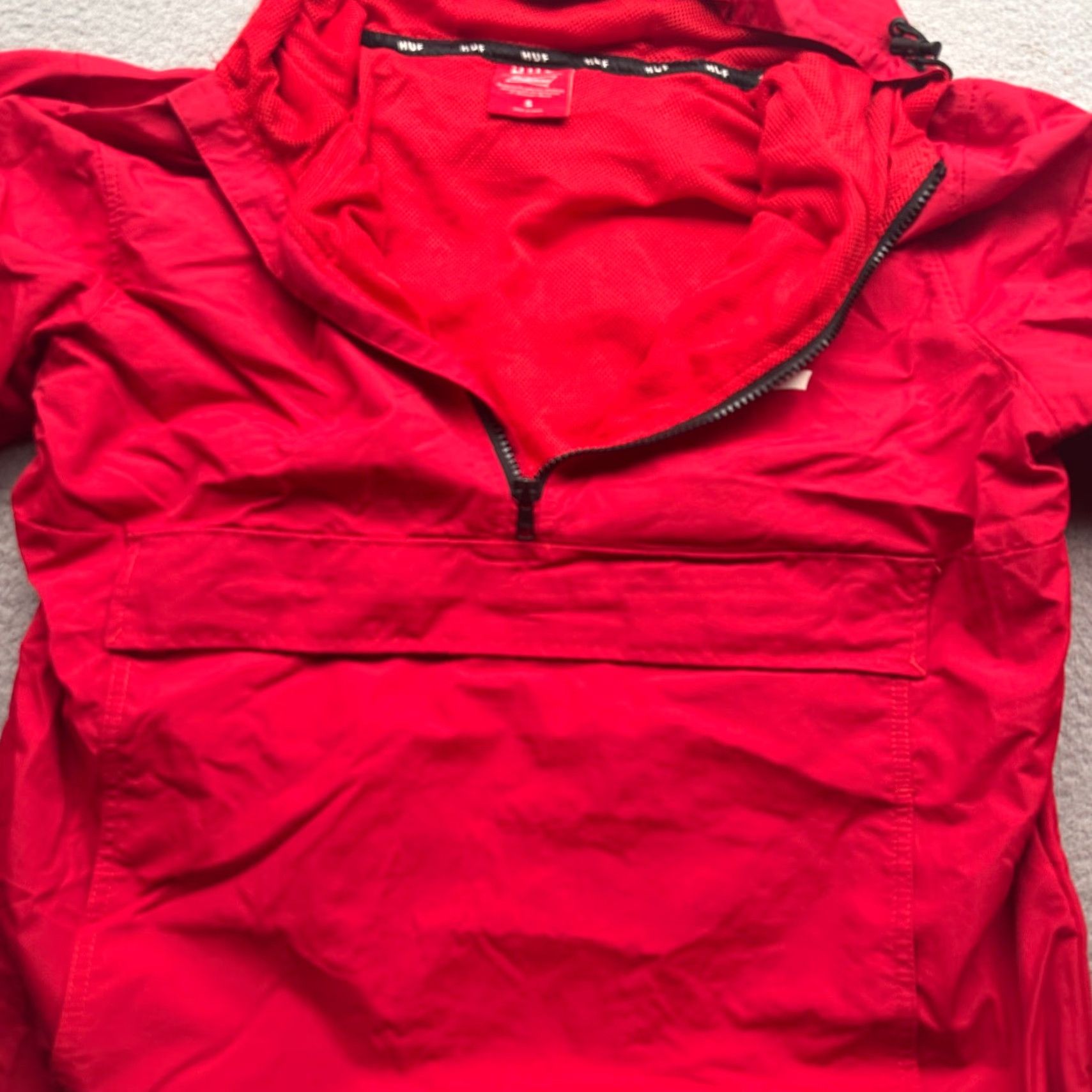Huf HUF x Budweiser Anorak Windbreaker Jacket Mens Small Red Hooded 1/4 Zip Logo Size US S / EU 44-46 / 1 - 7 Thumbnail