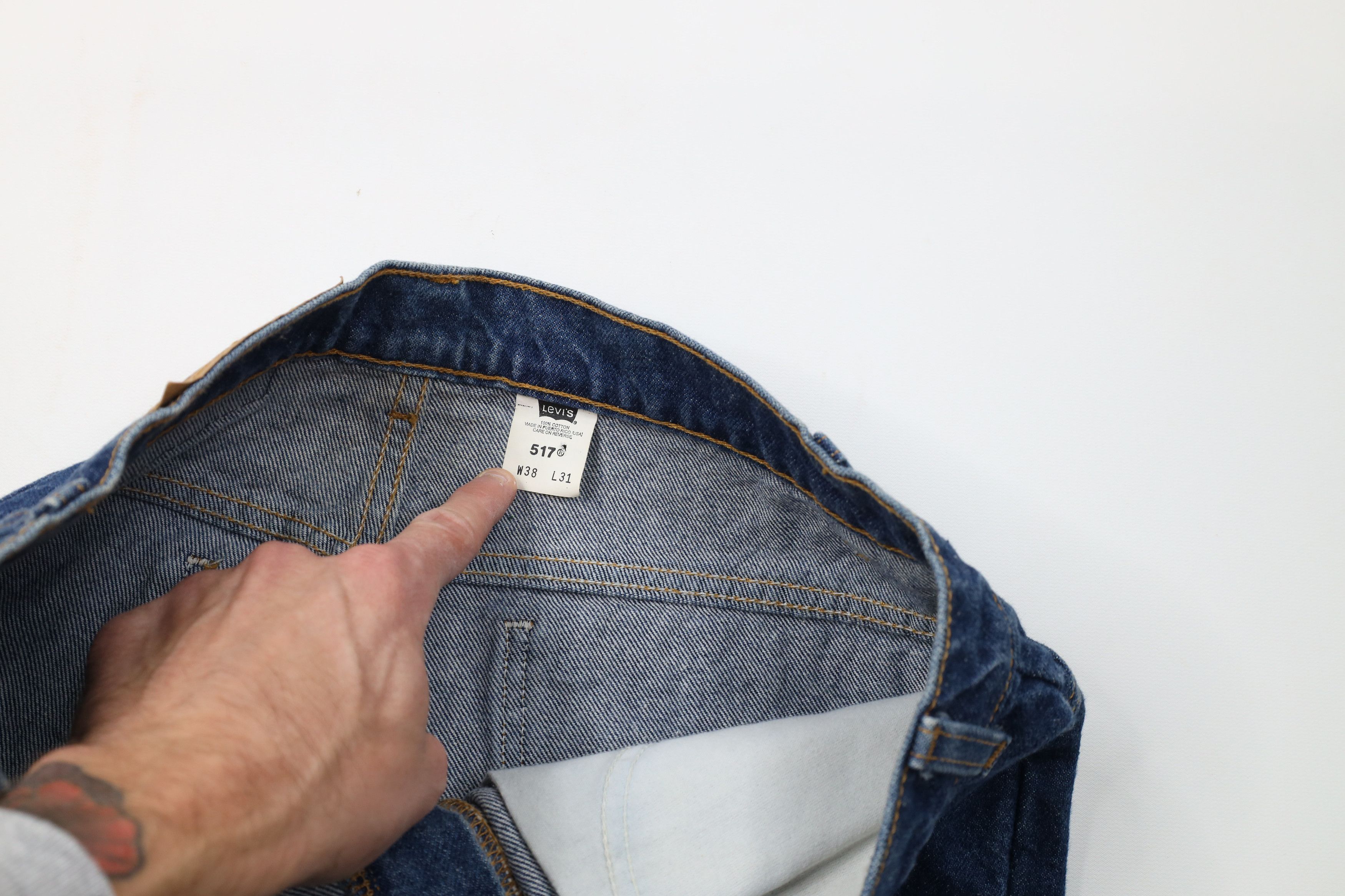 Levi's Vintage 80s 90s Levis 517 Orange Tab Wide Leg Bootcut Jeans Size US 38 / EU 54 - 8 Thumbnail