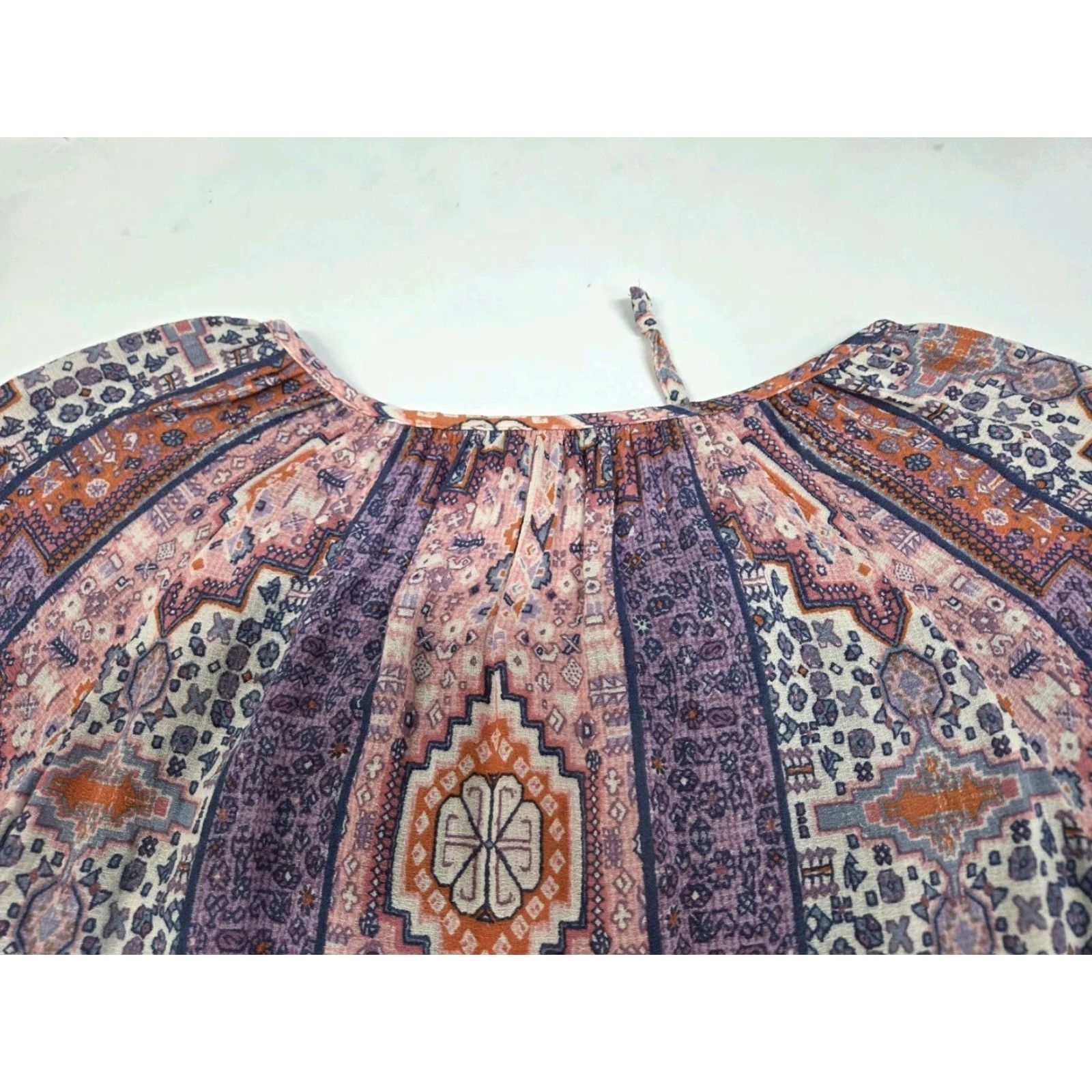 Lucky Brand Lucky Brand Womens Short Sleeve Front Tie Floral Blouse XS Multicolor Size XS / US 0-2 / IT 36-38 - 5 Thumbnail