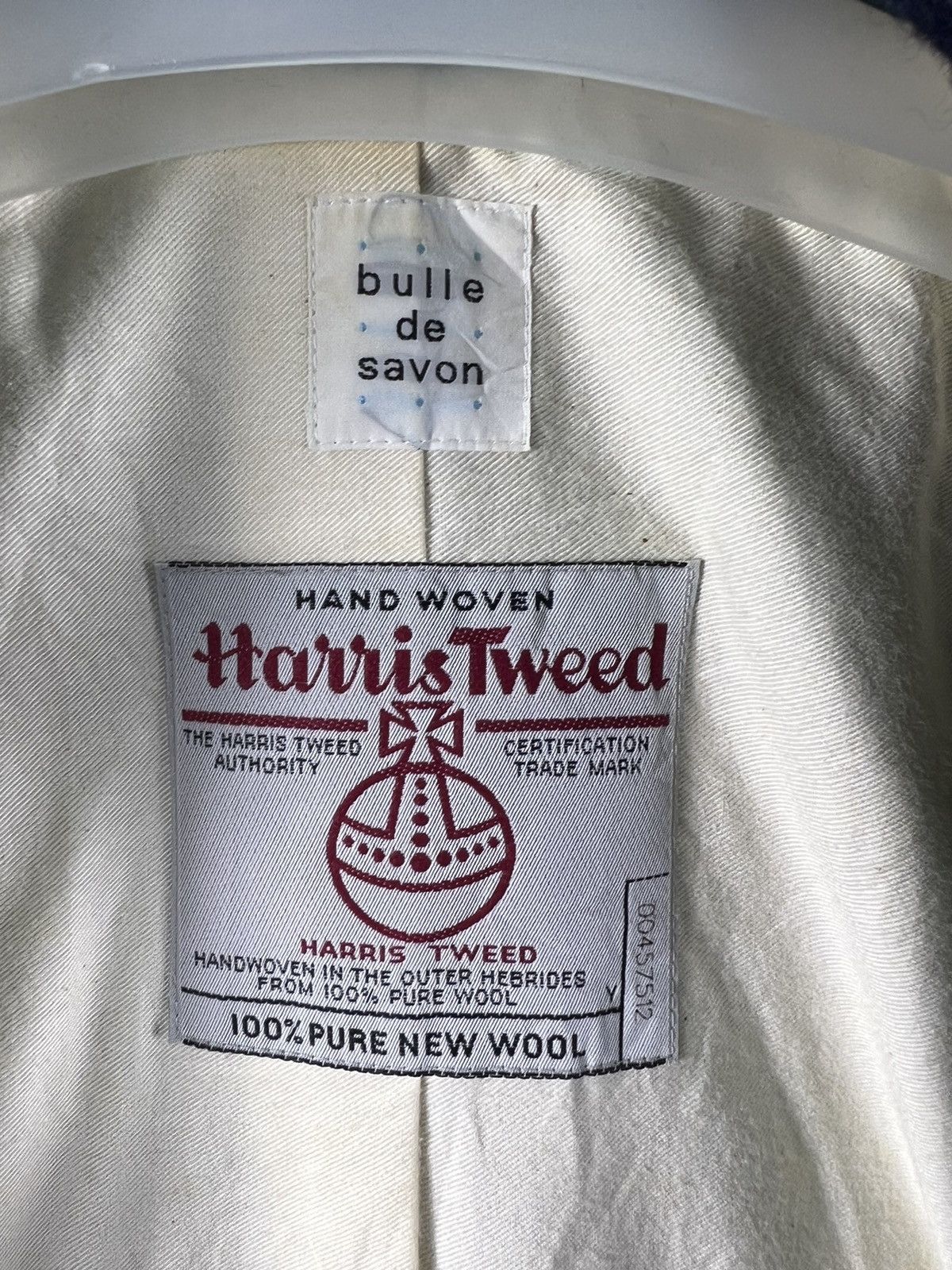 Harris Tweed 🔥 BULLE DE SAVON HARRIS TWEED TARTAN LONG COAT Size S / US 4 / IT 40 - 7 Thumbnail