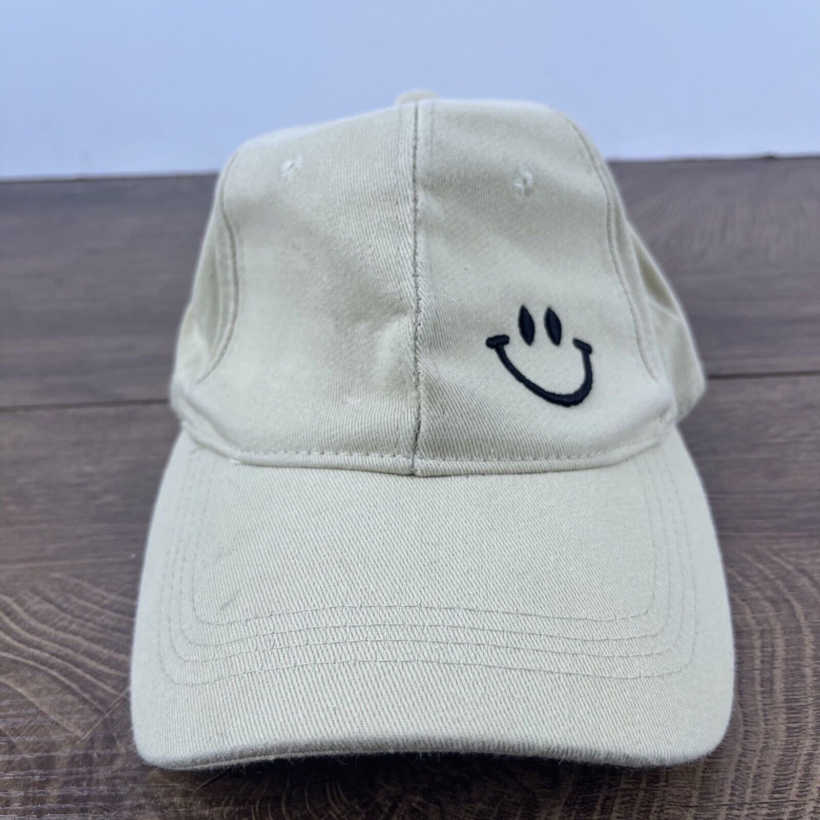 Other Smile Hat Smiley Face Hat Brown Cap Adjustable Brown Tan Adu Size ONE SIZE - 2 Thumbnail