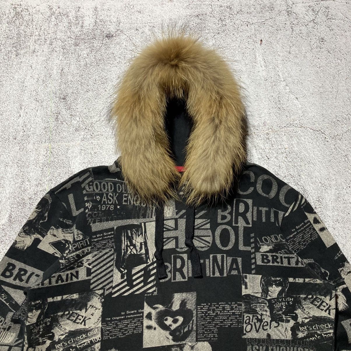 Japanese Brand 2000s Ask Enquired British England Punk Style Fur Hoodie Size US XL / EU 56 / 4 - 2 Thumbnail