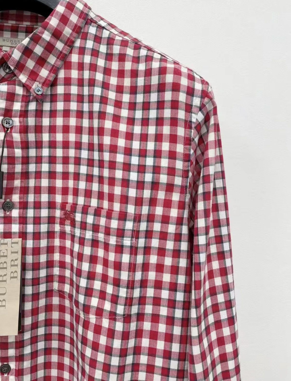 Burberry BURBERRY 100% Cotton Embroidered Long Sleeve Shirt J30 Size US XXL / EU 58 / 5 - 3 Thumbnail