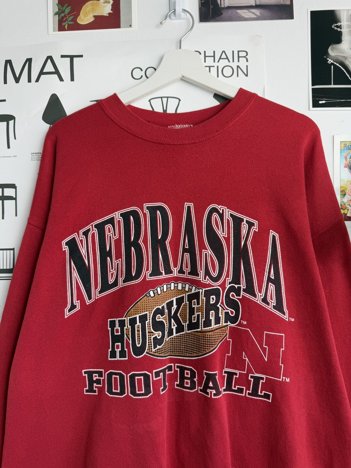 Tultex × Vintage Vintage 90s Tultex Nebraska huskers football sweatshirt XL Size US XL / EU 56 / 4 - 4 Thumbnail